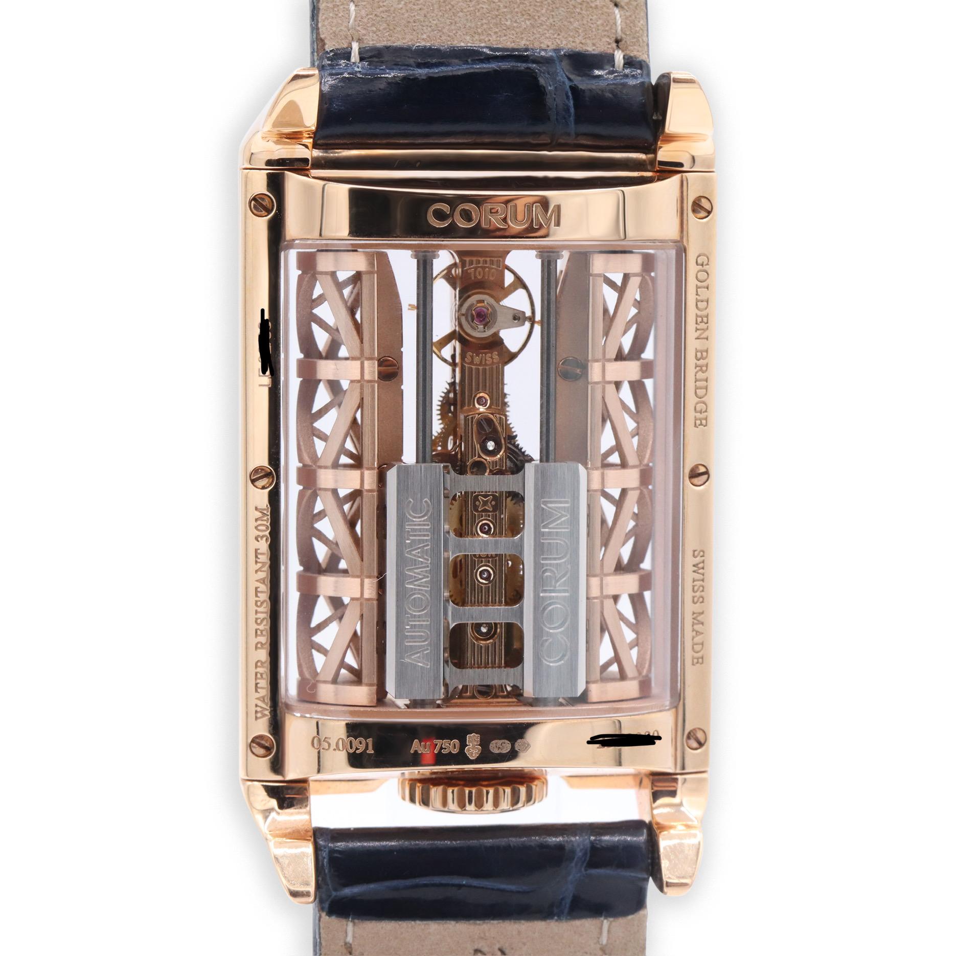 Corum Golden Bridge Stream Skeleton Limited Edition  18K Rose  Gold watch For Sale 1