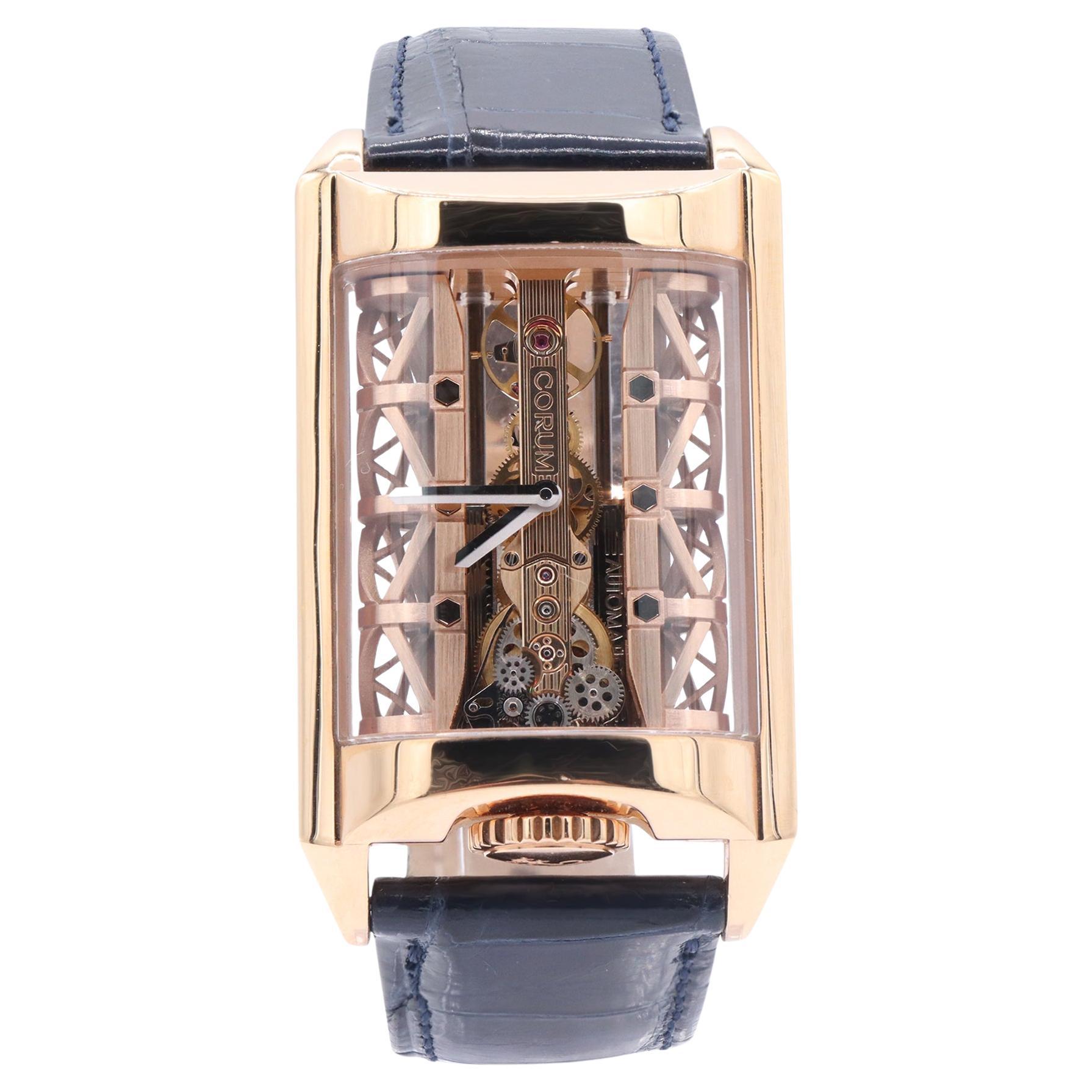 Corum Golden Bridge Stream Skeleton Limited Edition  18K Rose  Gold watch