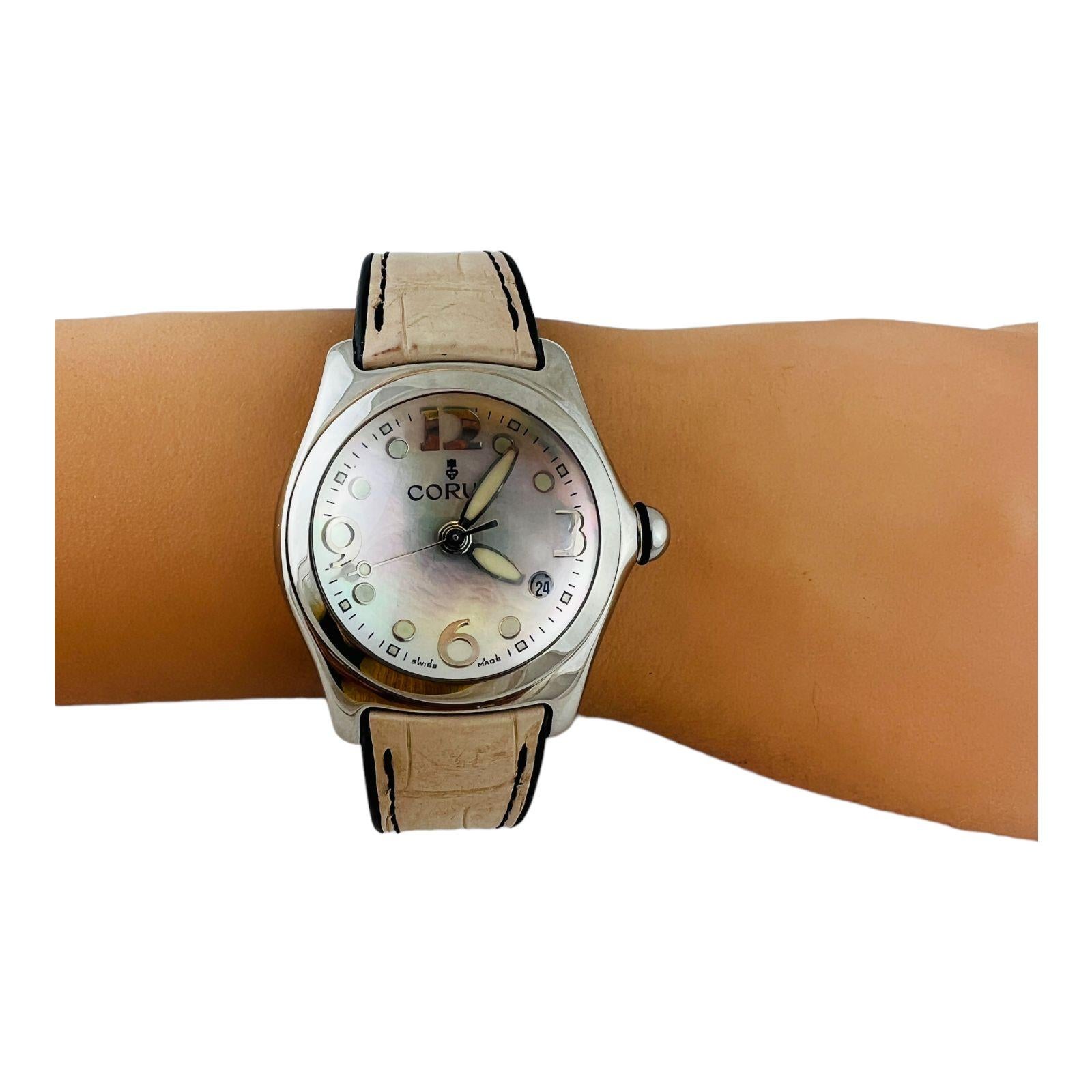 Corum Ladies Bubble Watch Mother of Pearl Dial 39.150.21 4