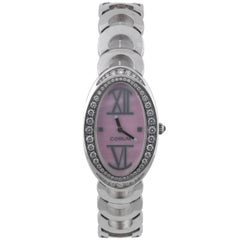 Corum Ladies Stainless Steel Diamond Ovale Bracelet Quartz Wristwatch