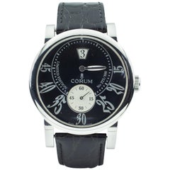Corum Jumping Hour Limited Edition Stainless Steel Hand-Wind Watch Black Dial