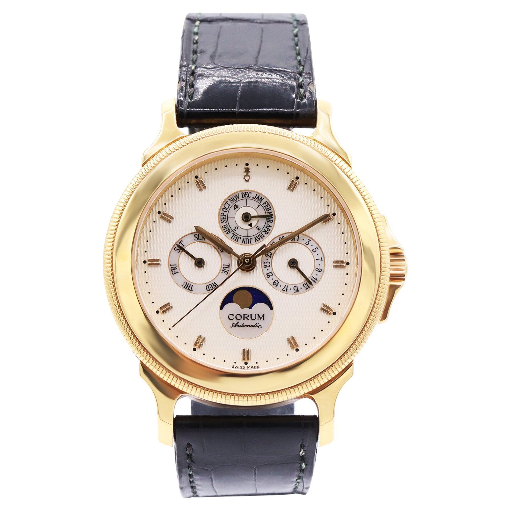 Corum Limited Edition Perpetual Calendar Temps Mecanique 18K Yellow Gold watch