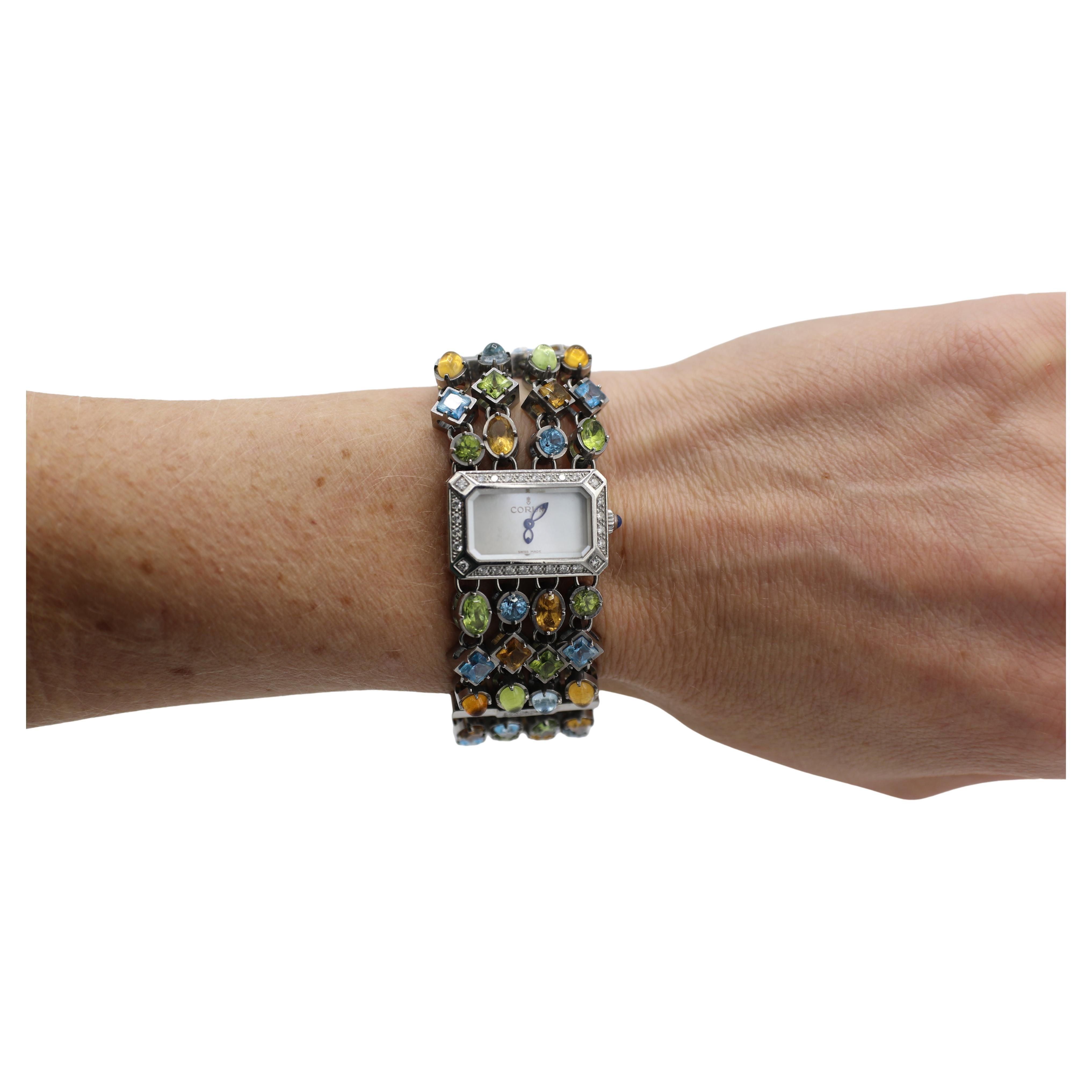 Montre Corum Montre Pot-Pourri pour femme avec diamants naturels et pierres précieuses 137.520.47 en vente 1