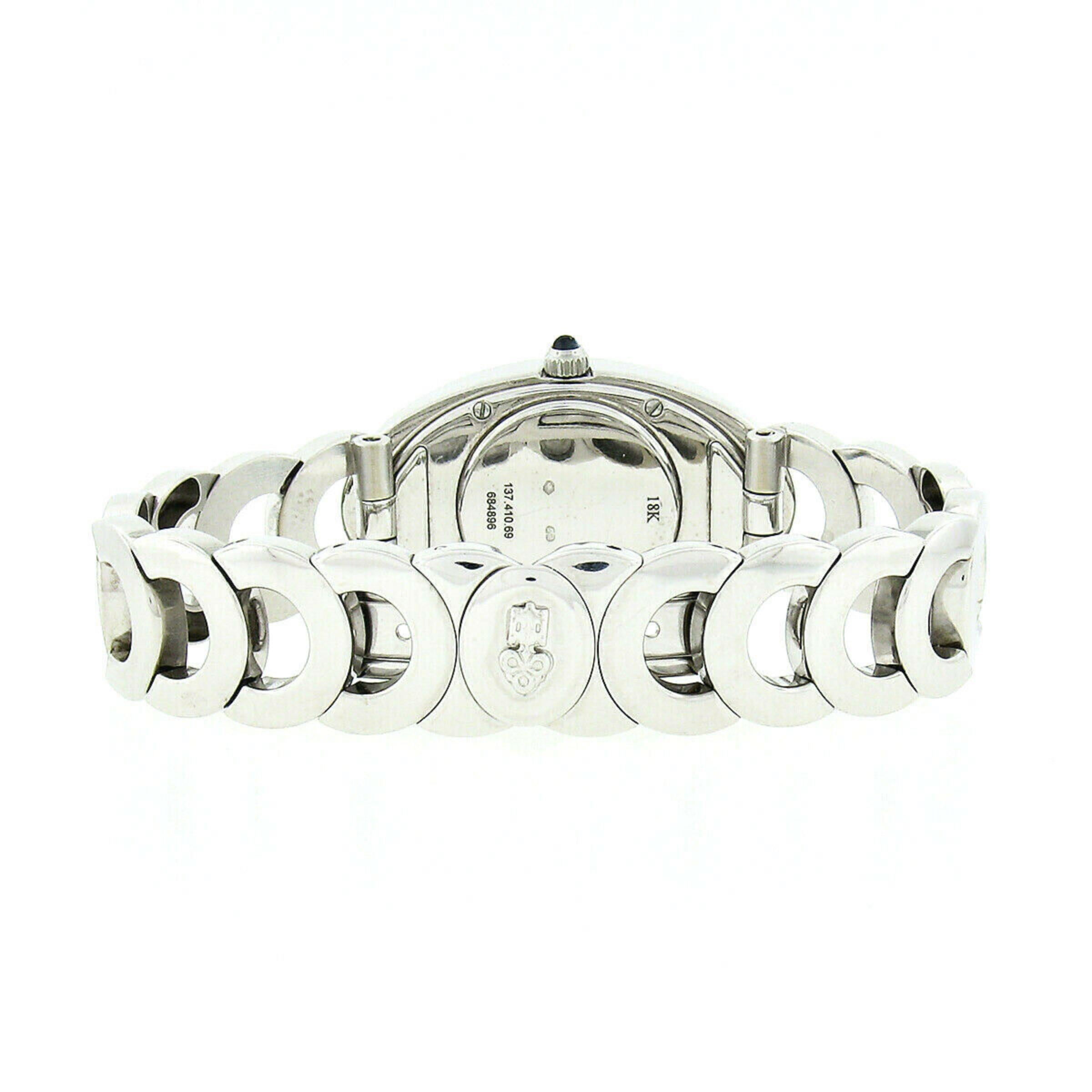 Corum Ovale 18k Weißgold Rosa MoP Zifferblatt Quarz-Armbanduhr 137.410.69 im Angebot 1