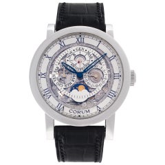 Corum Ewiger Kalender 183.201.70 Platin Mondphase Skelett Zifferblatt