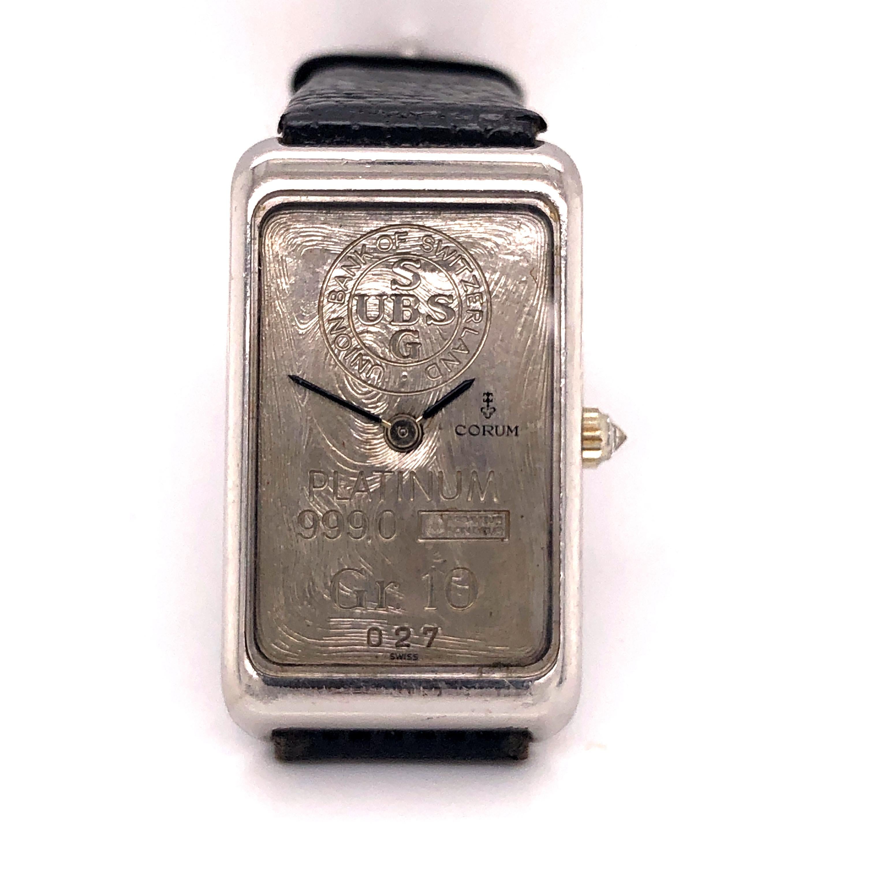 corum platinum ingot watch