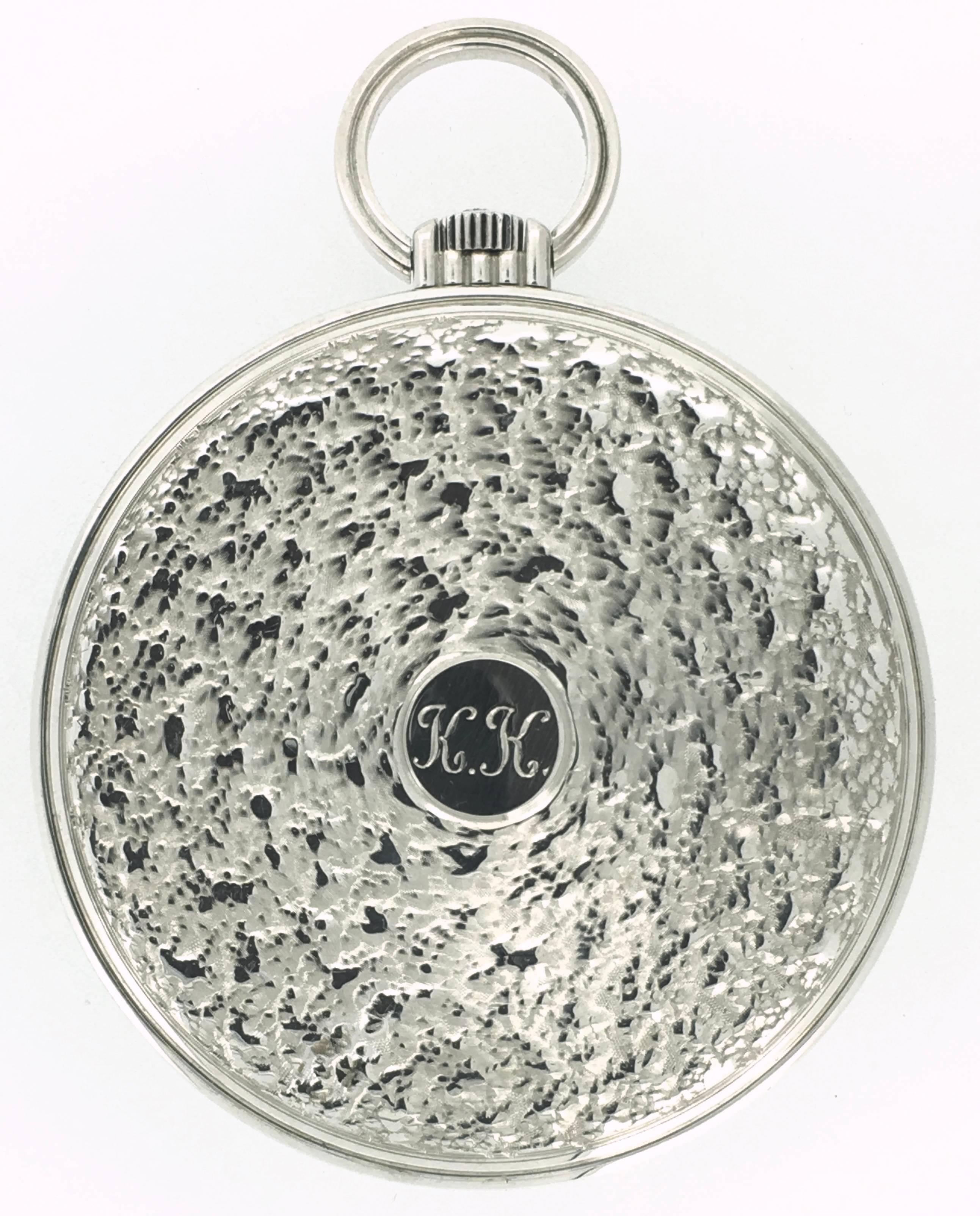 Modern Corum Pocket Watch Silver Mechanical