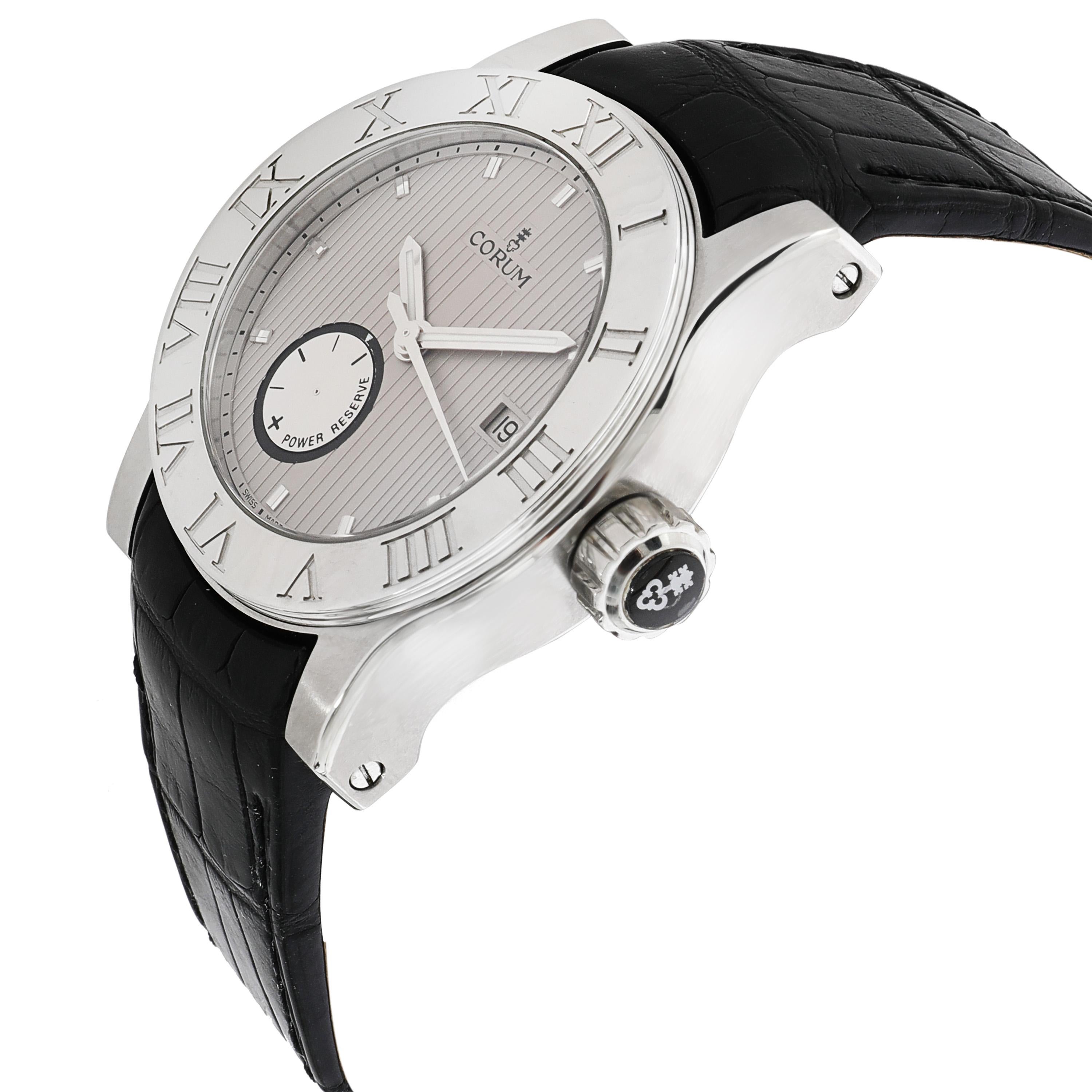 Corum Romulus 02-0001 Herrenuhr in  Rostfreier Stahl

SKU: 128304

PRIMÄRE DETAILS
Marke: Corum
Modell: Romulus
Herkunftsland: Schweiz
Uhrwerk Typ: Mechanisch: Handaufzug
Herstellungsjahr: 2010-2019
Zustand: In ausgezeichnetem Zustand und kürzlich