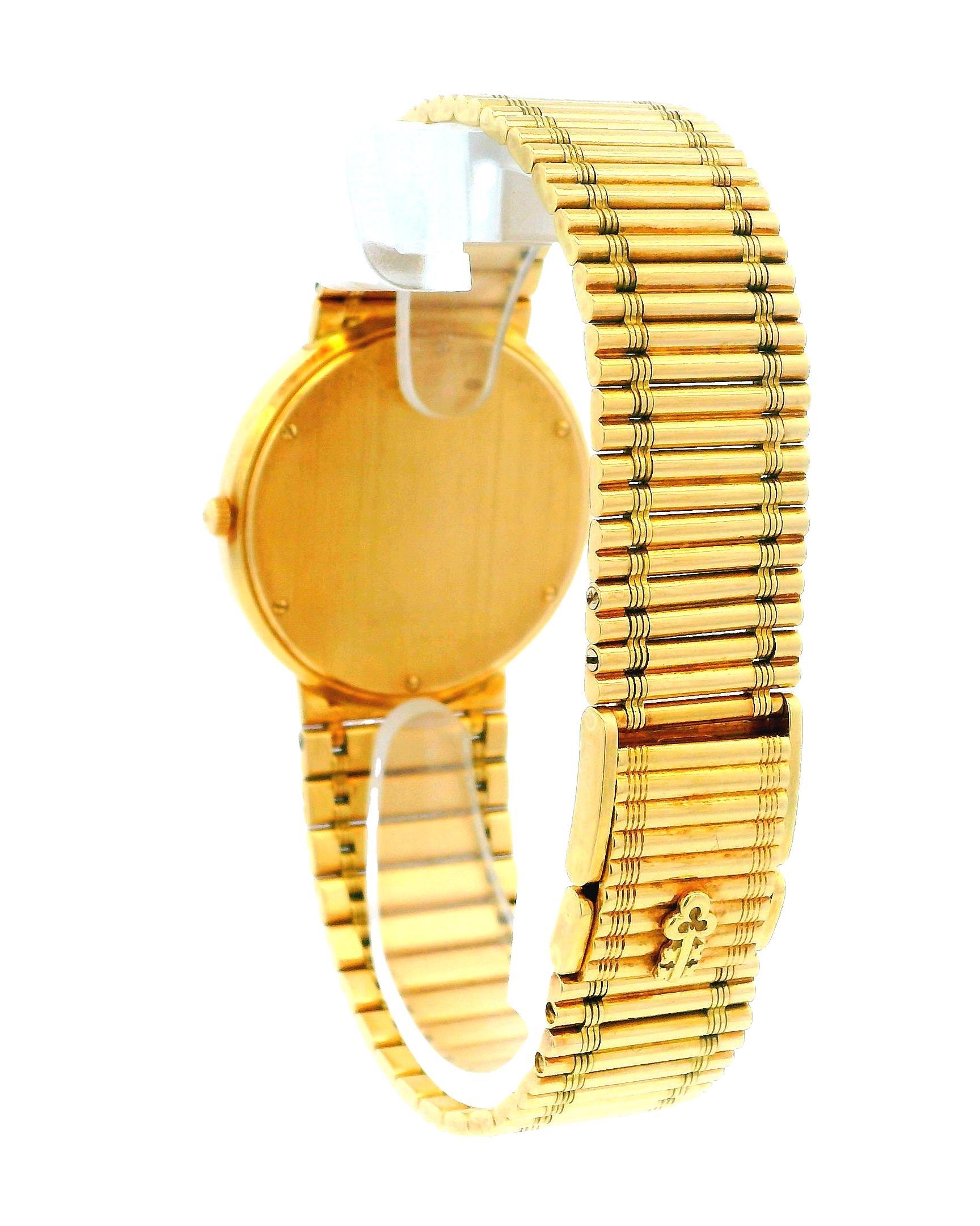 Women's Corum Romulus 18K Yellow Gold Ruby Bag Bezel Reeded Link Bracelet For Sale