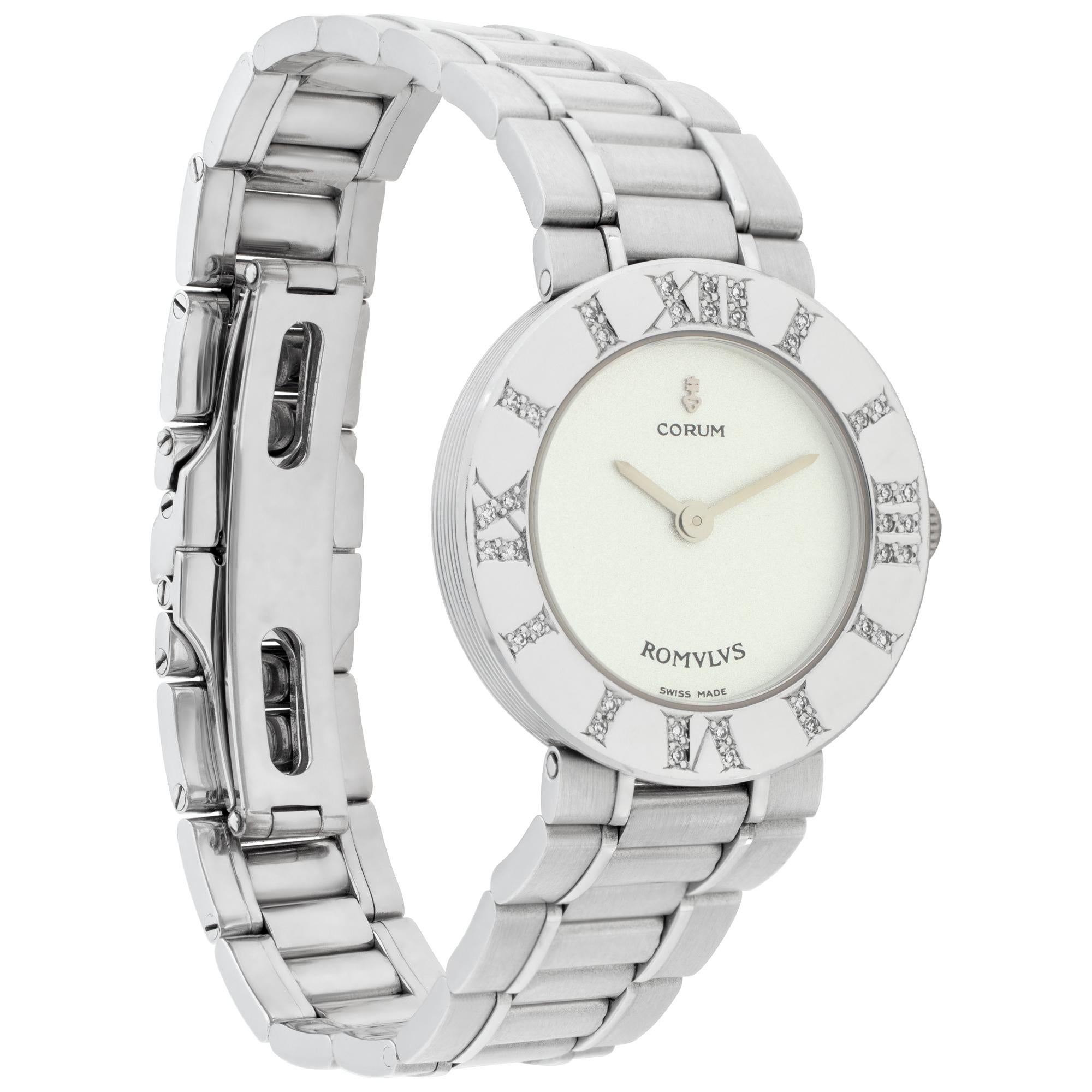 Corum Romvlvs 18k White Gold Wristwatch Ref 165 121 69 V400 In Excellent Condition For Sale In Surfside, FL