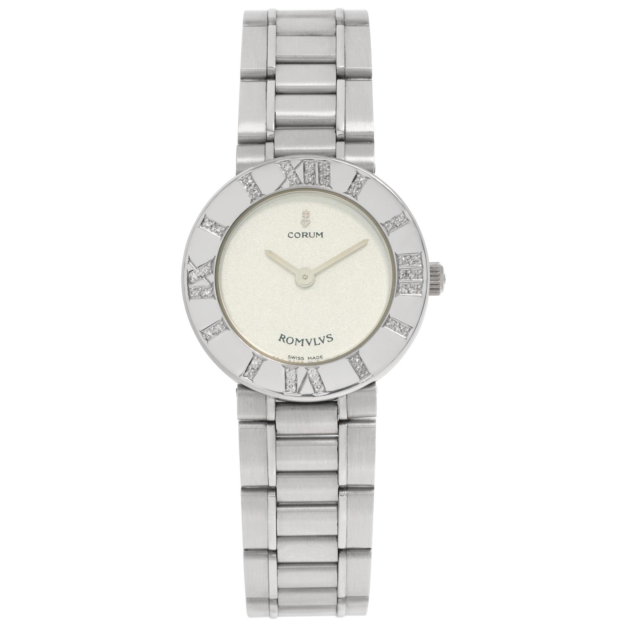 Corum Romvlvs 18k White Gold Wristwatch Ref 165 121 69 V400 For Sale