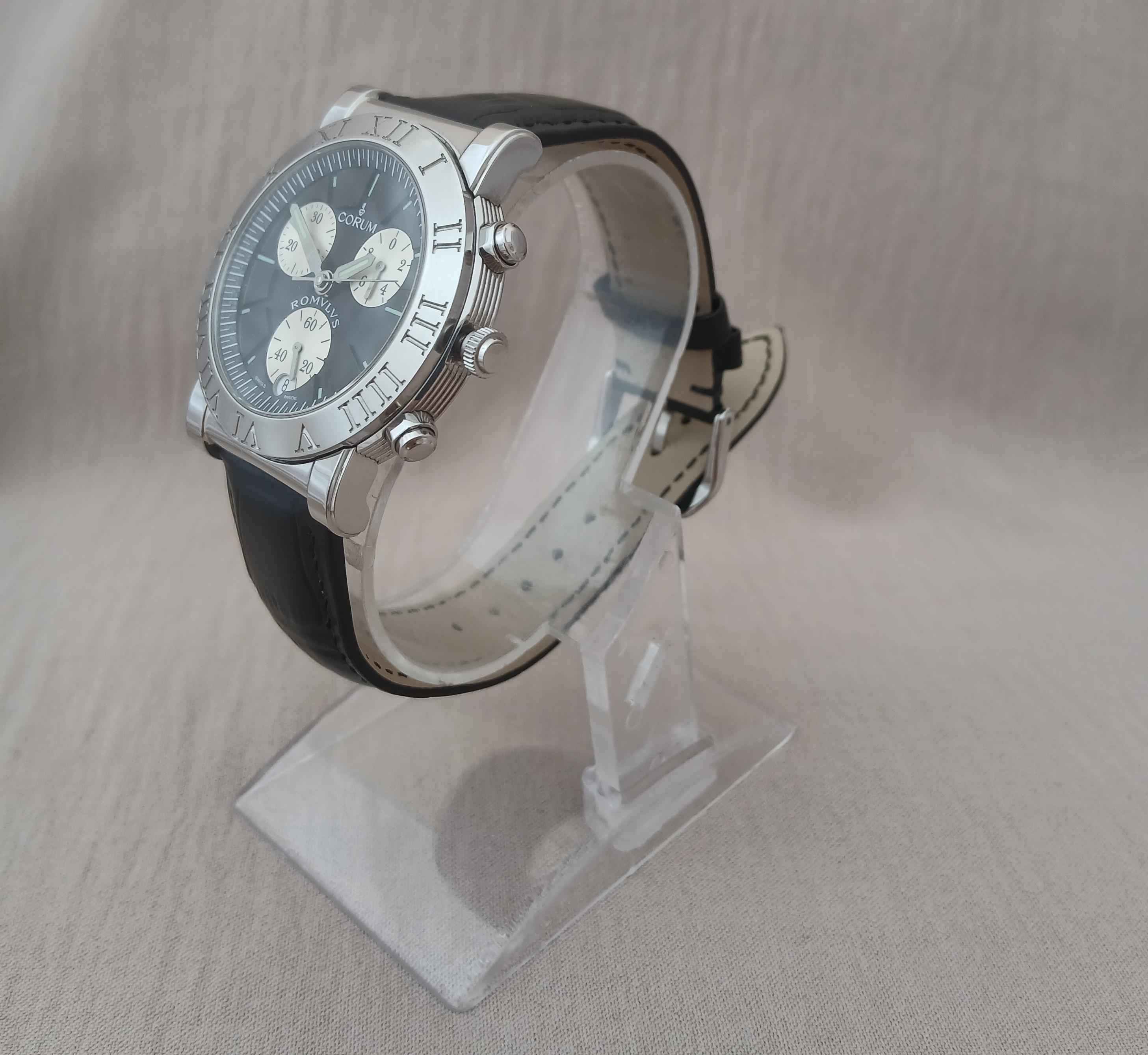 Corum Romvlvs 396.701.20 Romvlvs Cronógrafo Romulus Cronógrafo 40mm Hombre Watc en Bueno estado para la venta en Toronto, CA