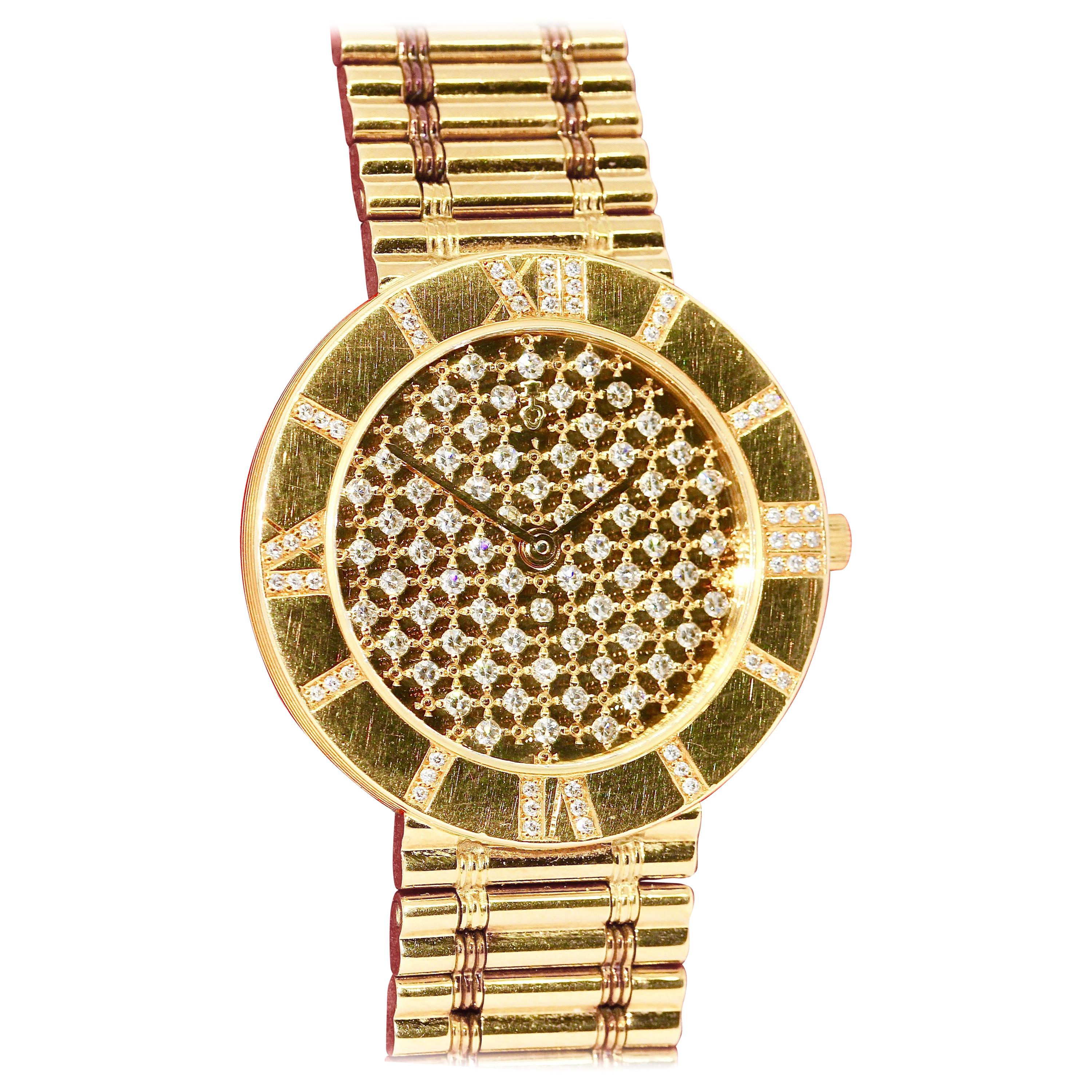 Corum Romvlvs, Romulus Ladies Wristwatch, 18 Karat Gold and Diamonds For Sale