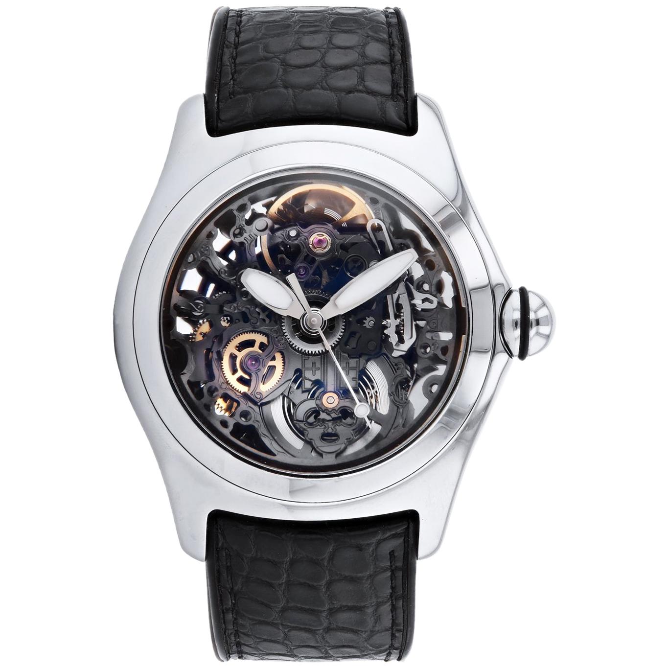 Corum stainless steel Bubble Skeleton automatic Wristwatch