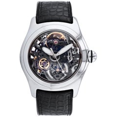 Used Corum stainless steel Bubble Skeleton automatic Wristwatch