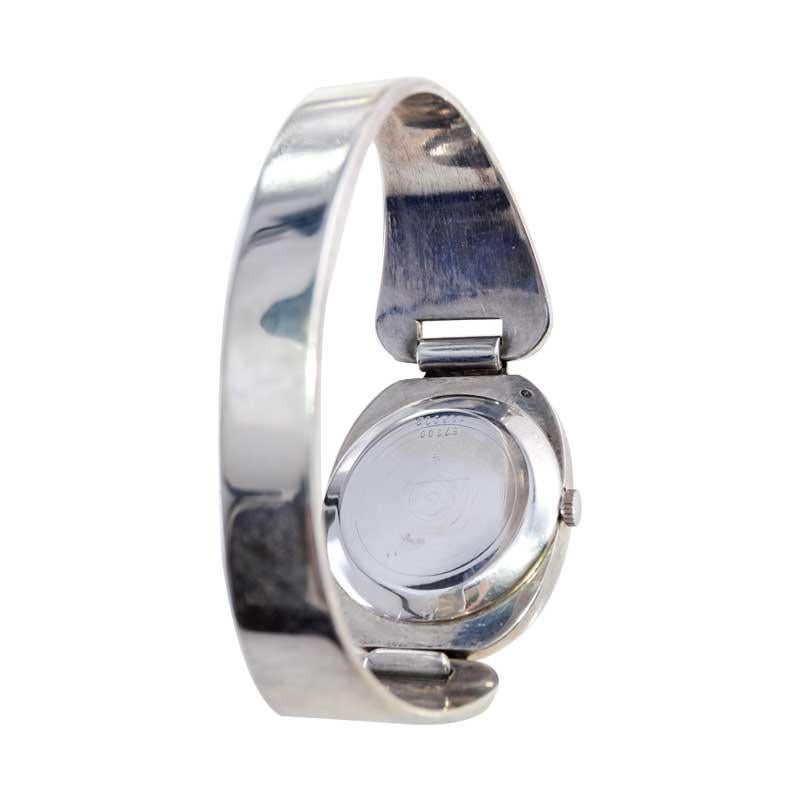 sterling silver cuff watch