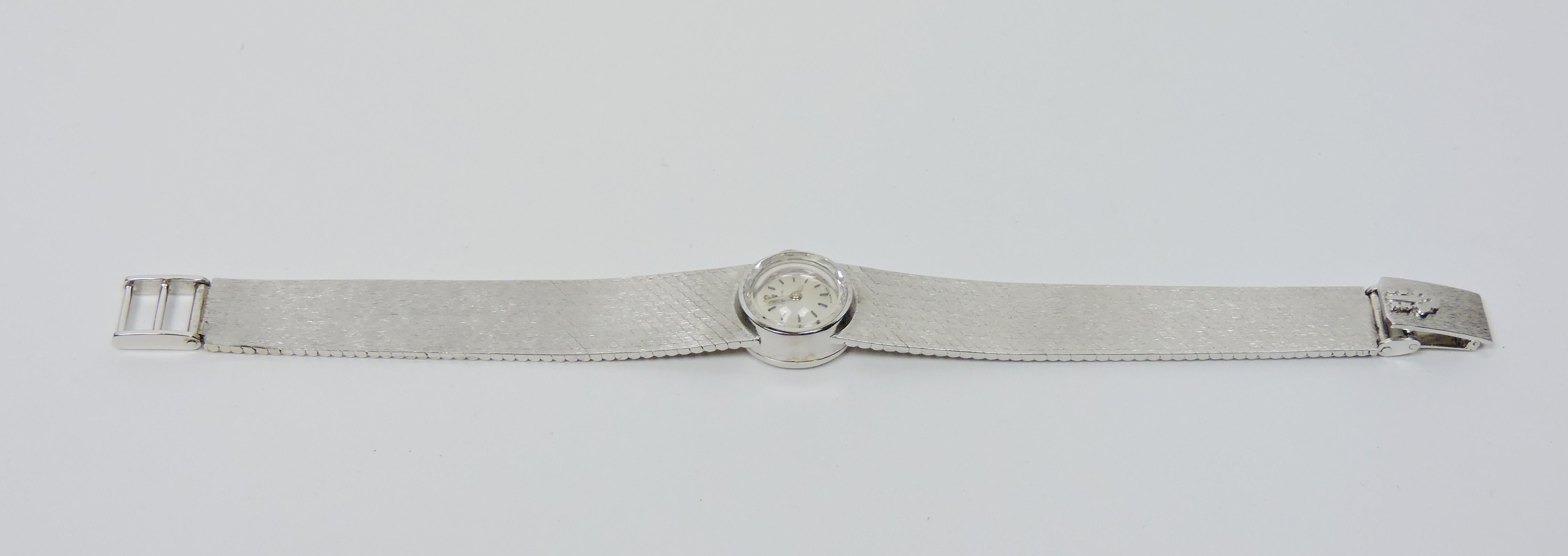 Corum Swiss 18K White Gold Mid Century Modern Ladies's Watch Damenuhr  im Angebot 6