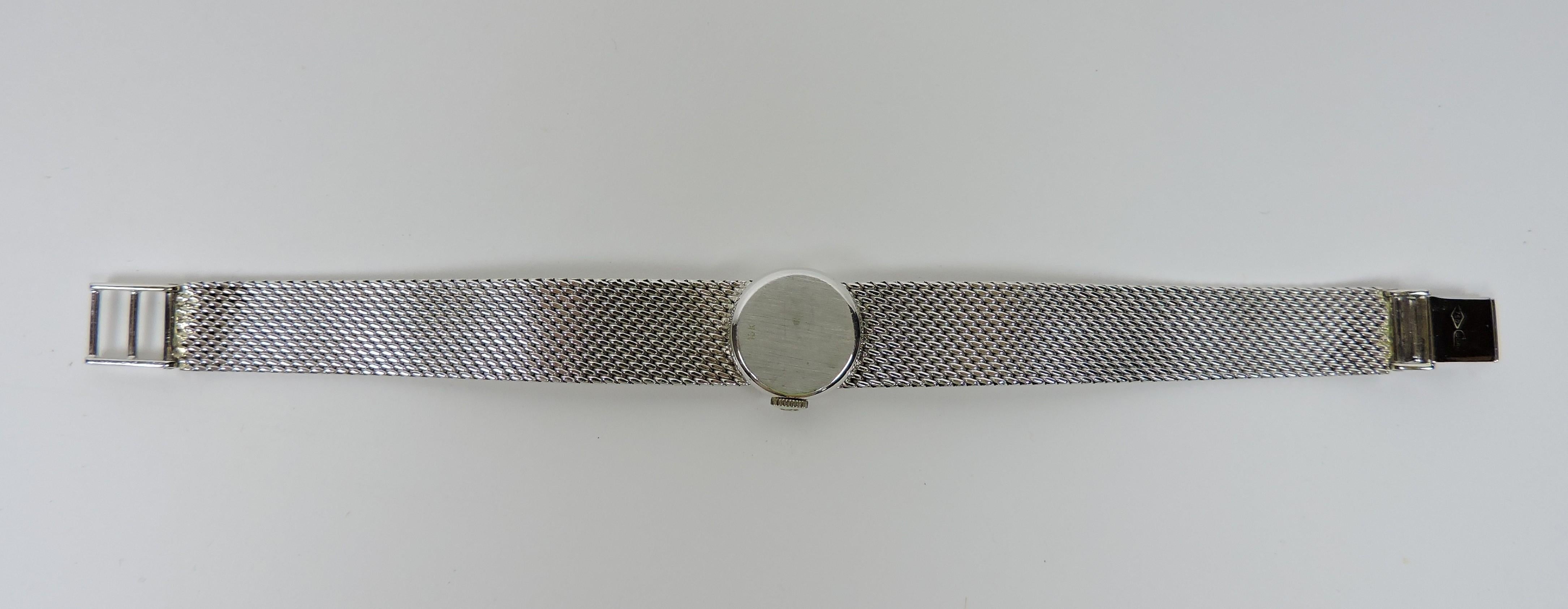 Corum Swiss 18K White Gold Mid Century Modern Ladies's Watch Damenuhr  im Zustand „Gut“ im Angebot in Chesterfield, NJ
