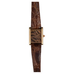 Corum Tank Watch in 18K Yellow Gold with Pheasant Dial, 1970–80s