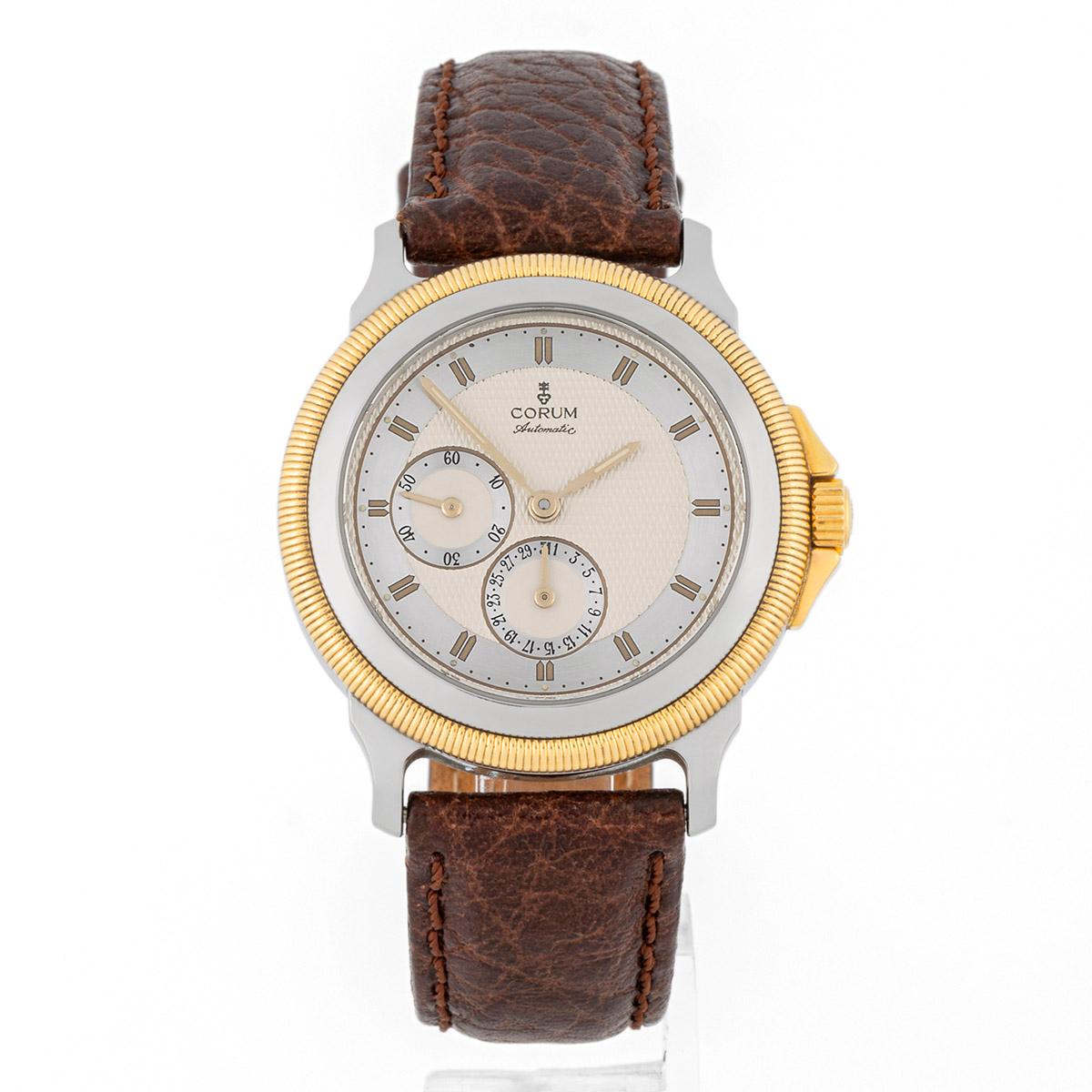 Corum Temps Mecanique 36mm steel and gold case en venta 3