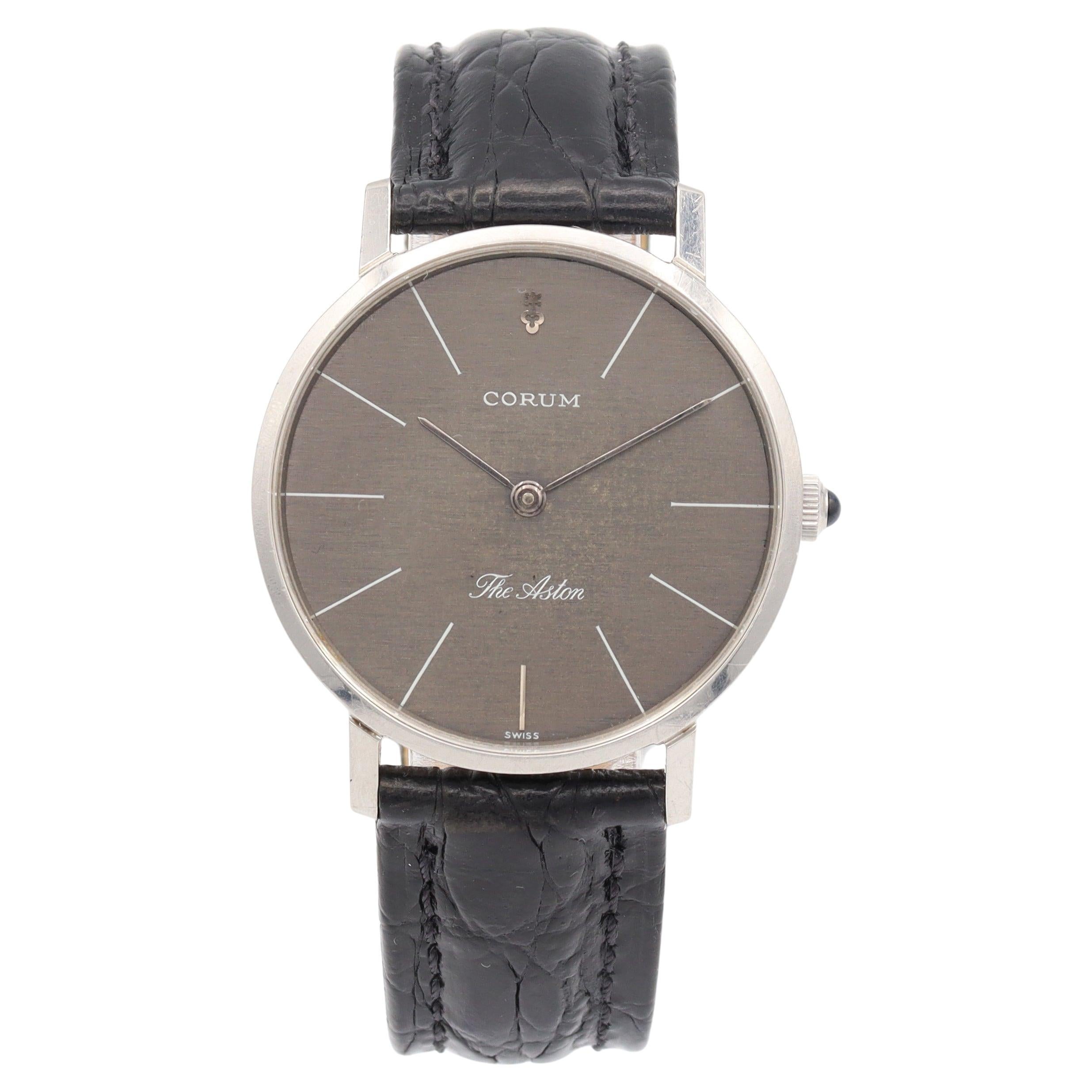 Corum The Aston Ref 57219 Stainless Steel Men
s Hand Wind Watch For Sale