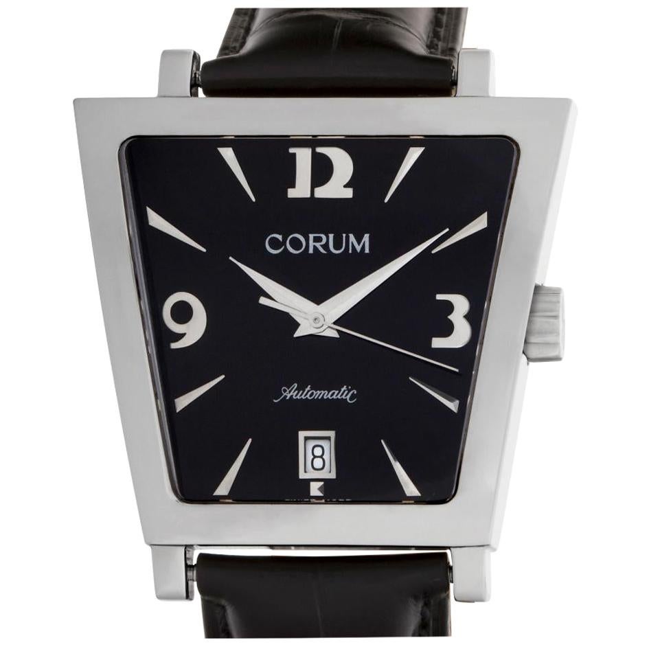 Corum Trapeze 82.404.20 Stainless Steel Black Dial Automatic Watch For Sale