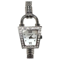 Montre femme Corum Trapeze Diamond en acier inoxydable, cadran nacre