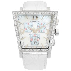 Corum Trapeze Acier inoxydable Diamant MOP Cadran Quartz Montre Femme 196.404.47