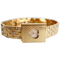 Used Corum Watch Love Story Model in 18K Yellow ﬁold Diamonds and Mother of Pearl