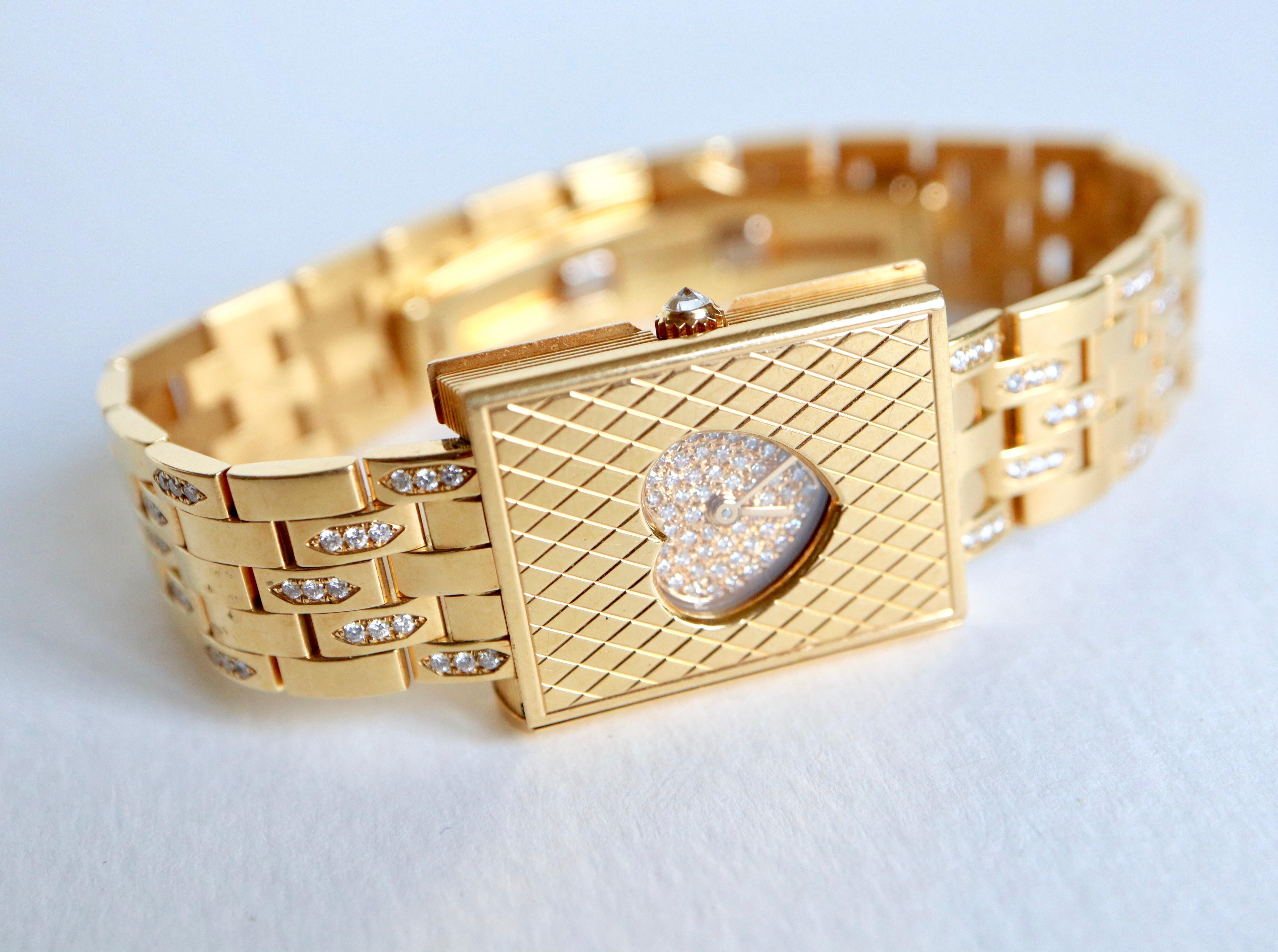 Reloj Corum Modelo Love Story de oro amarillo de 18 quilates con diamantes y nácar en venta 1