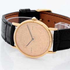 Corum yellow gold $20 Liberty Gold Coin Quartz Wristwatch