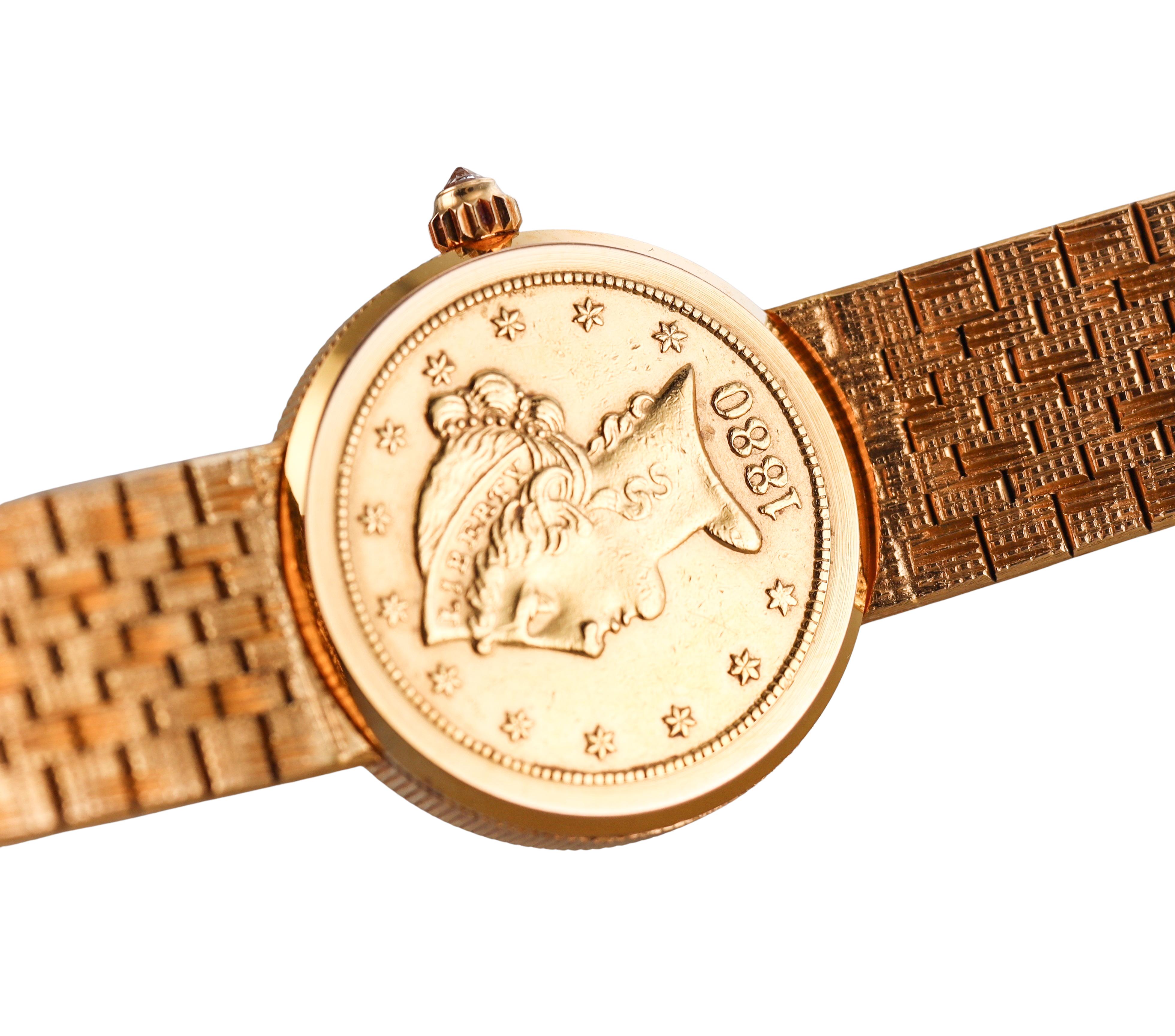 Reloj Corum Yellow Gold $5 US Gold Coin Liberty Head en venta 2