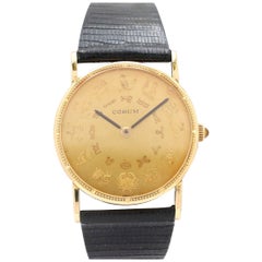 Vintage Corum Yellow Gold Astrological Zodiac Symbol Watch