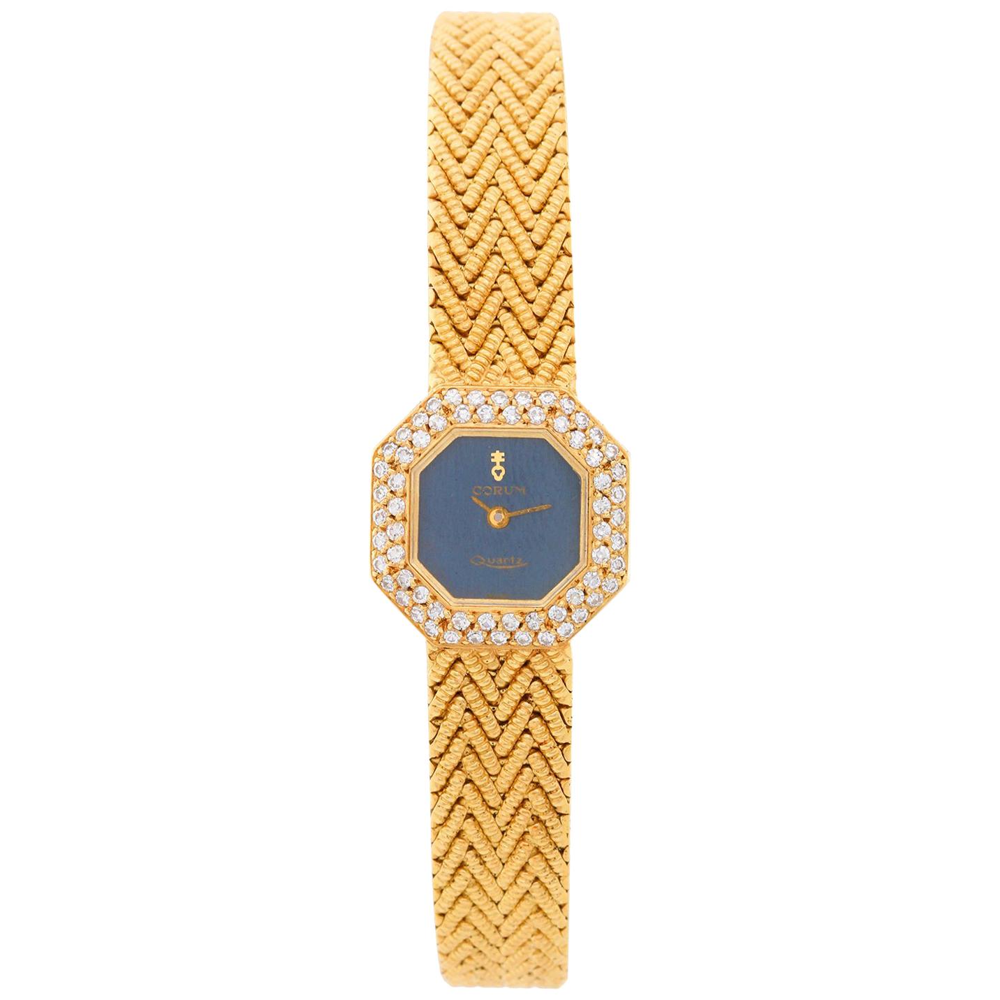Corum Yellow Gold Diamond Classique Quartz Wristwatch
