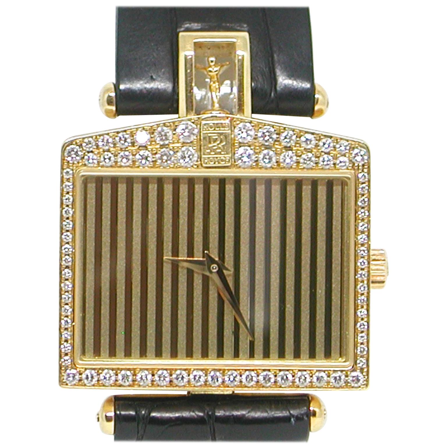 Corum Yellow Gold Diamond Rolls Royce Ltd Ed Mechanical Wristwatch