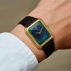 Corum Yellow Gold Peacock Feather Manual Wind Wristwatch