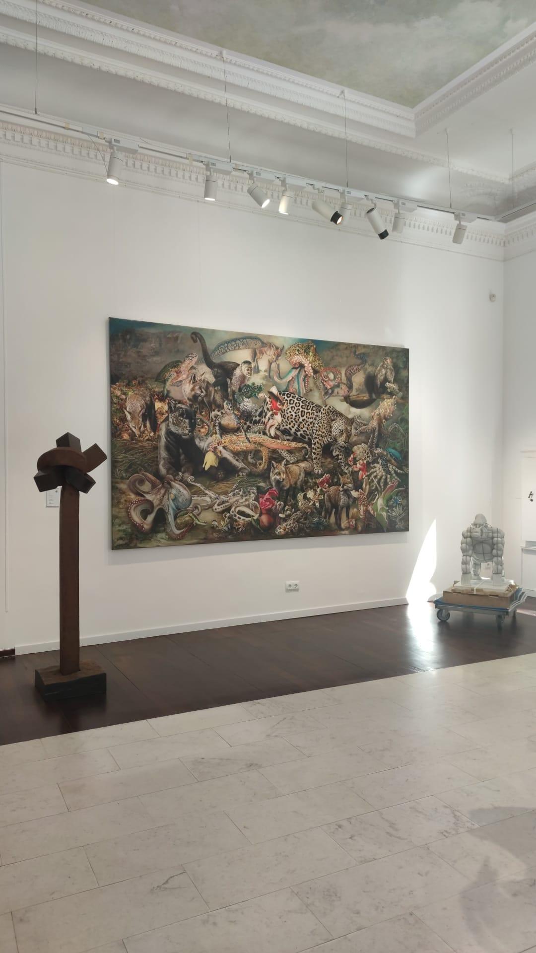 Reina negra, reina blanca - Siglo XXI, Contemporáneo, Pintura al óleo figurativa en venta 5