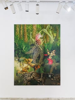 Hybrid Panther - 21st Cent., Contemporary, Figurative Oil Painting