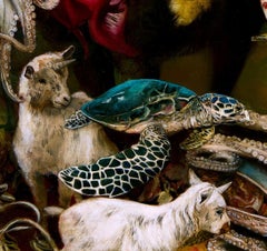 Two Brothers - 21st Century, Contemporary, Figurative Oil Painting, Animals