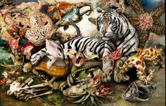 White Tiger Opera - 21. Jahrhundert, Zeitgenössisch, Figurative Ölmalerei