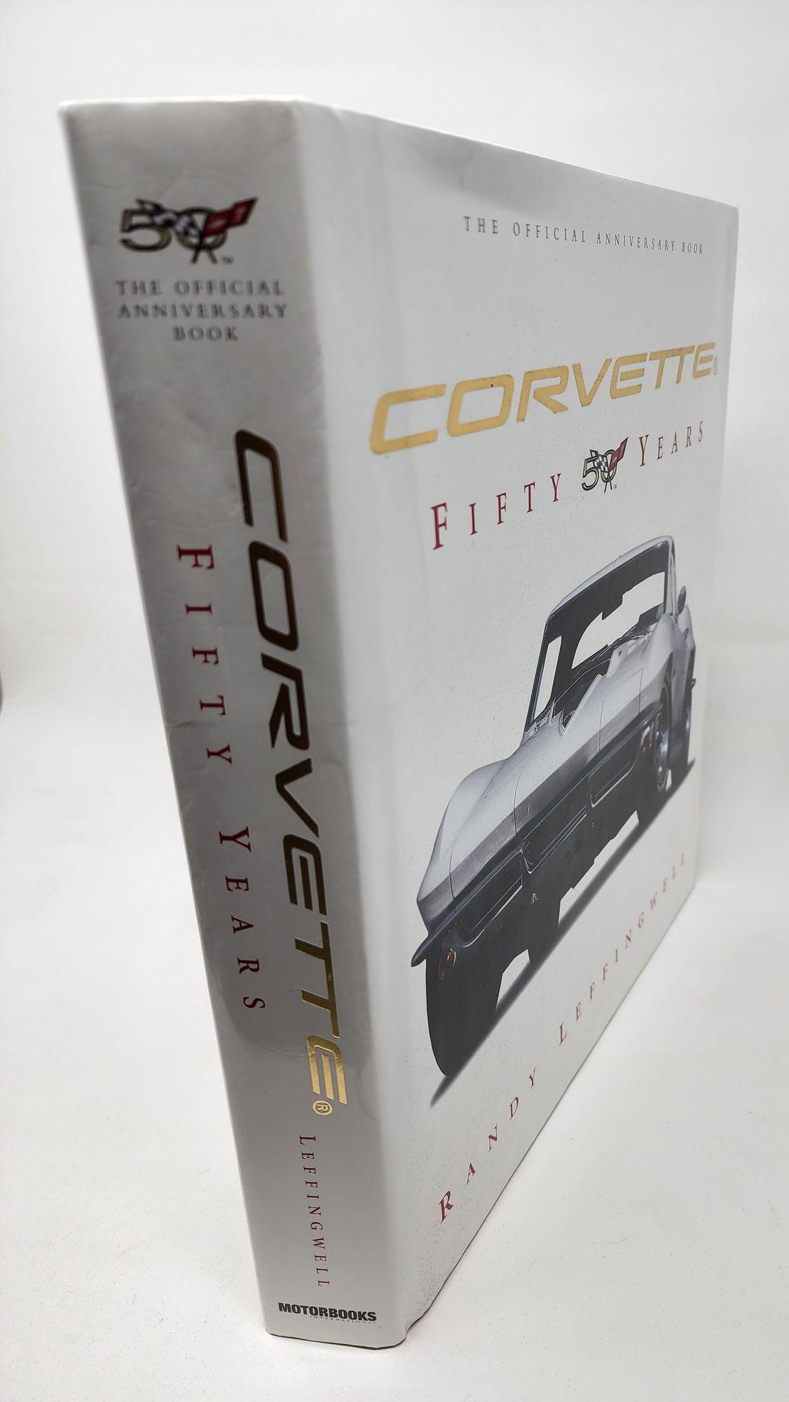 American Corvette Fifty Years by Randy Leffingwell Hardcover Book 2002 For Sale