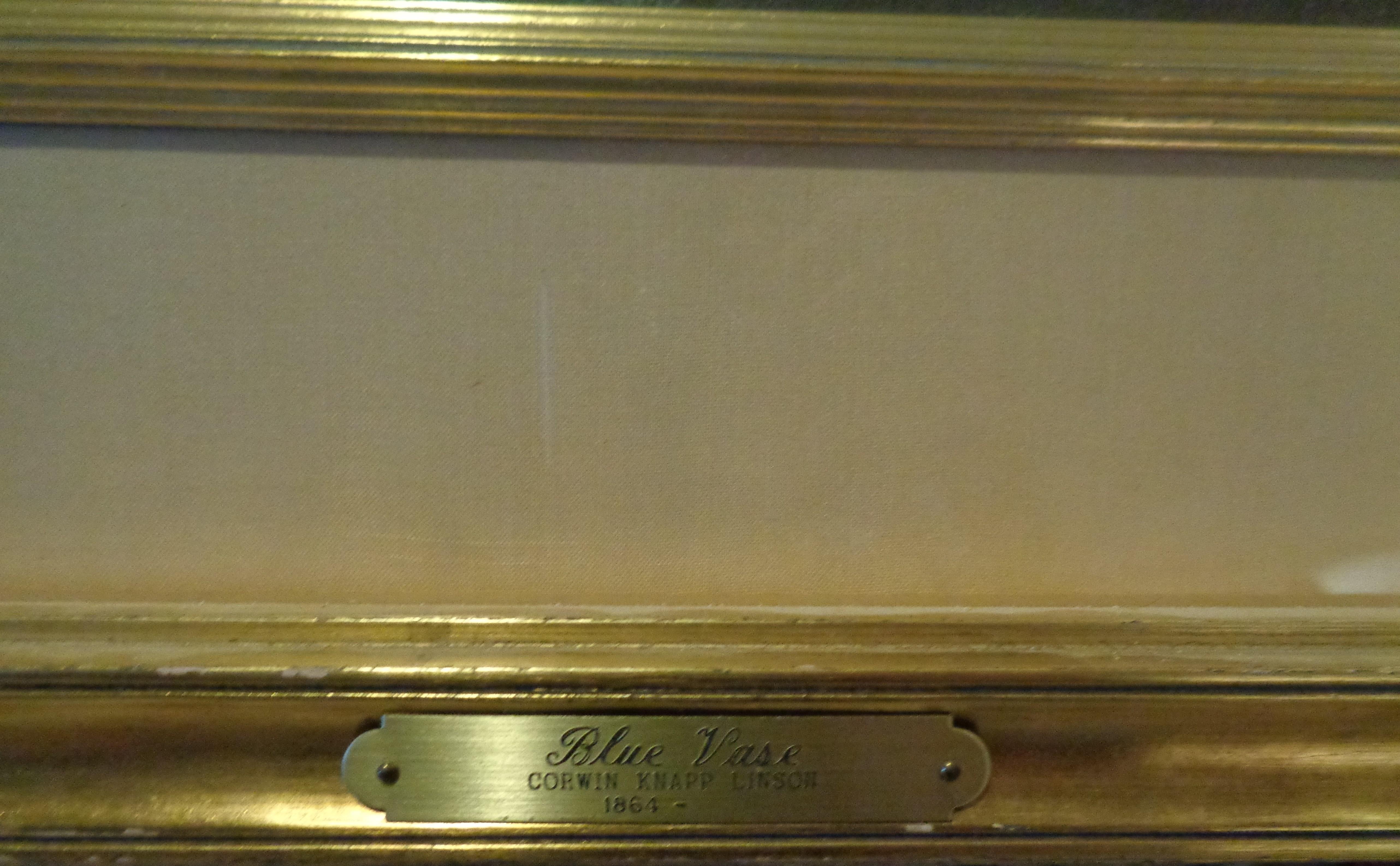 American Salmagundi Club Artist/Label Floral Still Life Corwin Knapp Linson For Sale 3