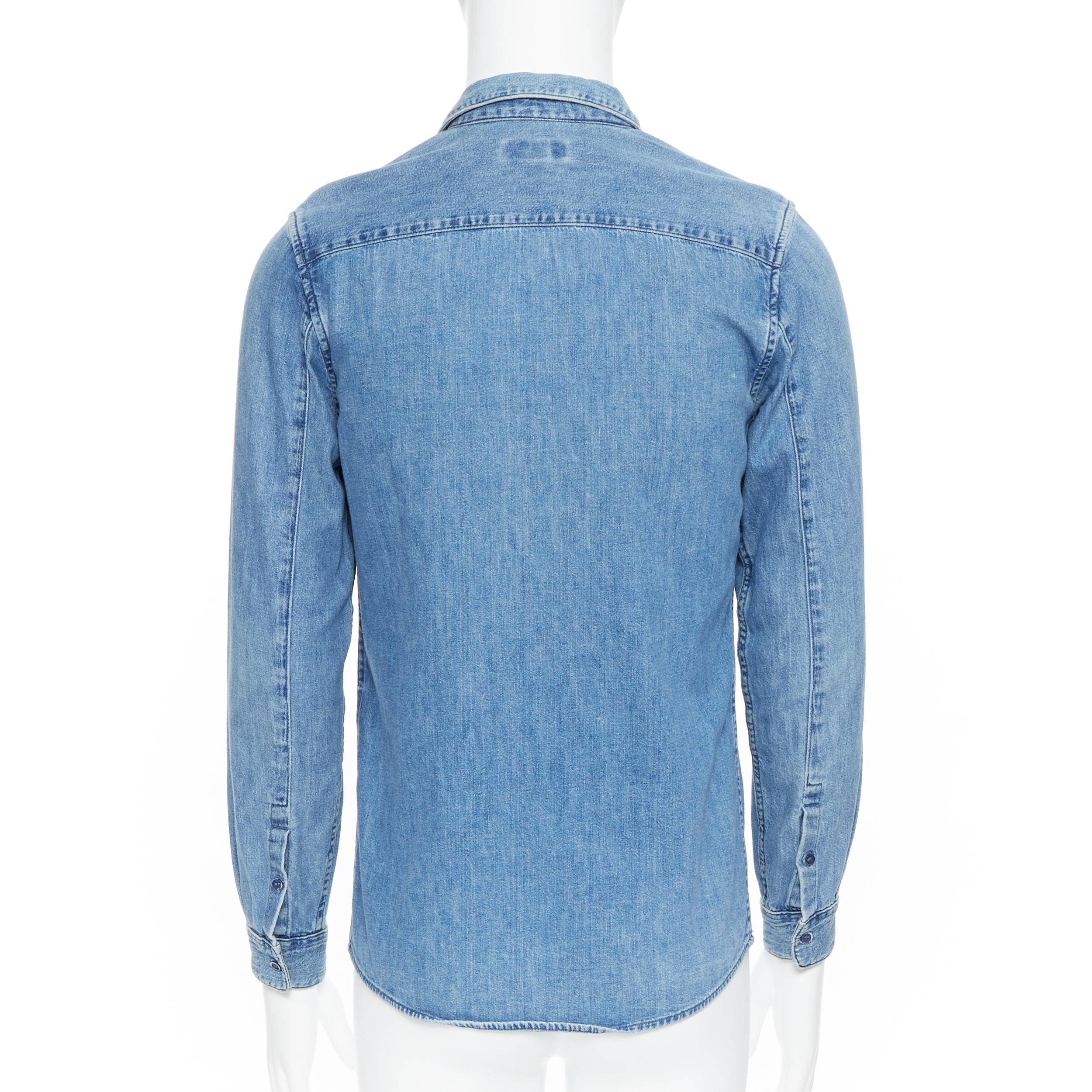 Chemise à manches longues en coton denim bleu délavé COS XS Pour femmes en vente