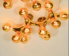 Cosack 1970 German Gold Molecule Flish Ceiling Lamp