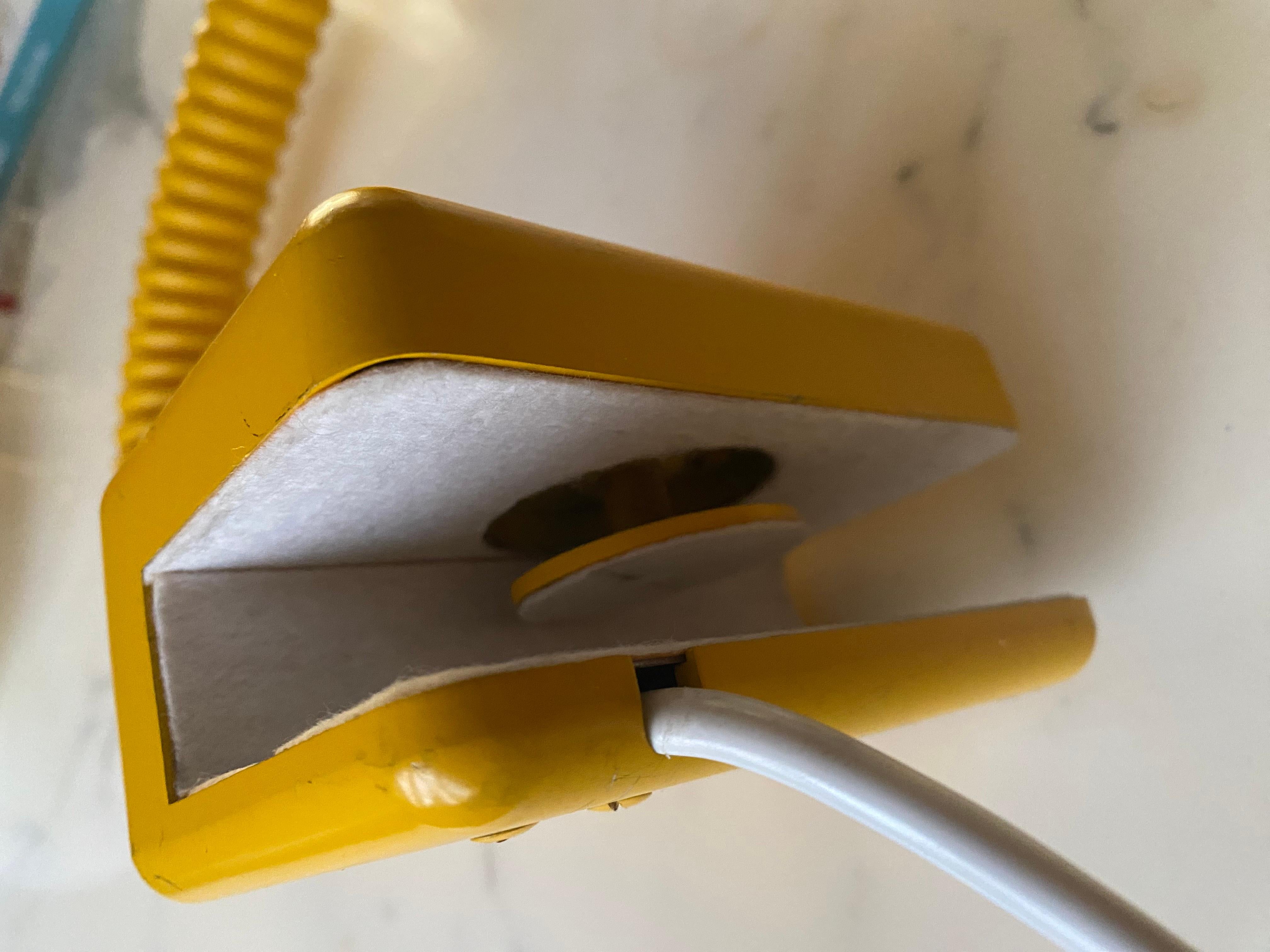 Métal Lampe de lampe Cosack col de cygne jaune, Allemagne, années 1960/1970 en vente