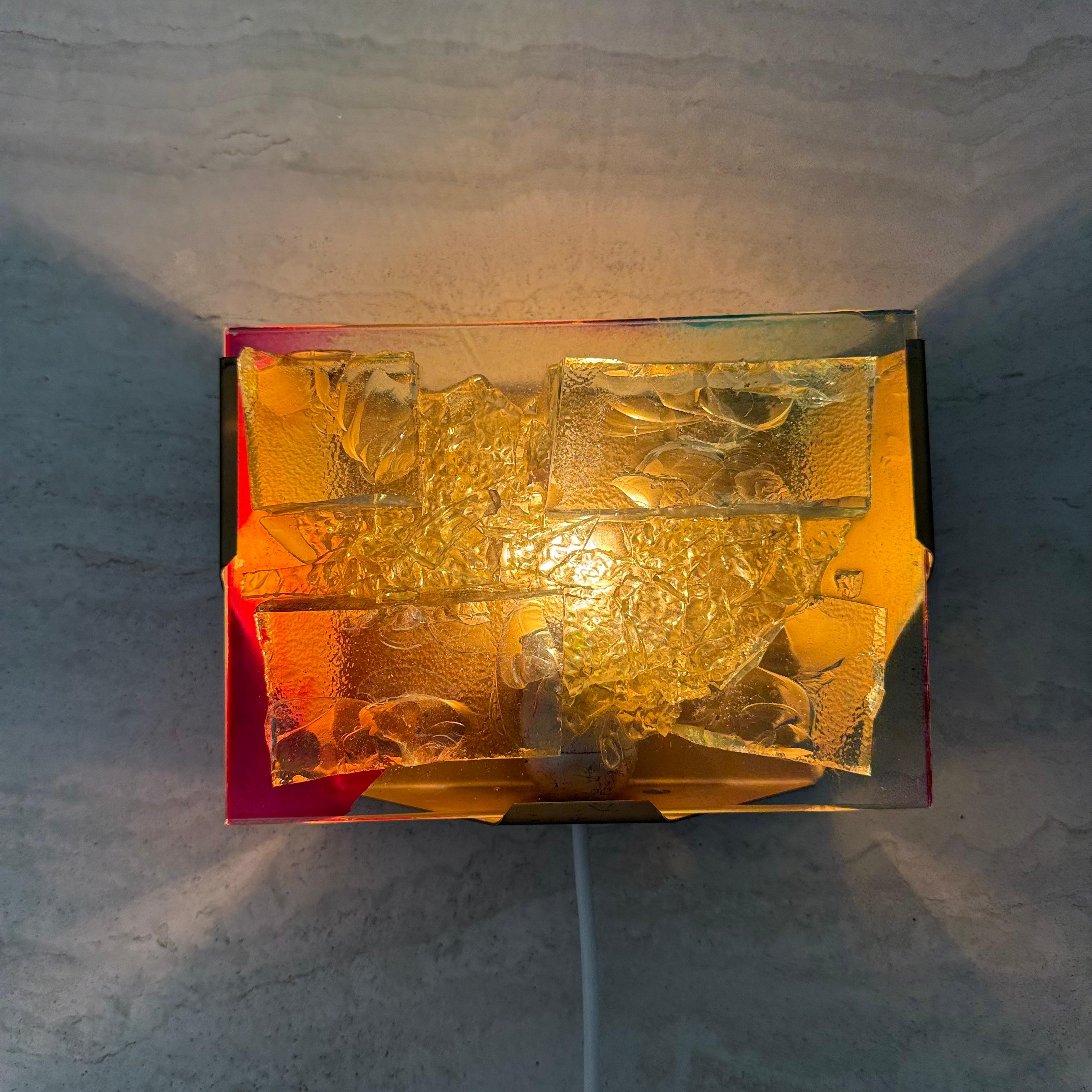 Cosack Leuchten Wandlampe aus Glas, 1970er Jahre
