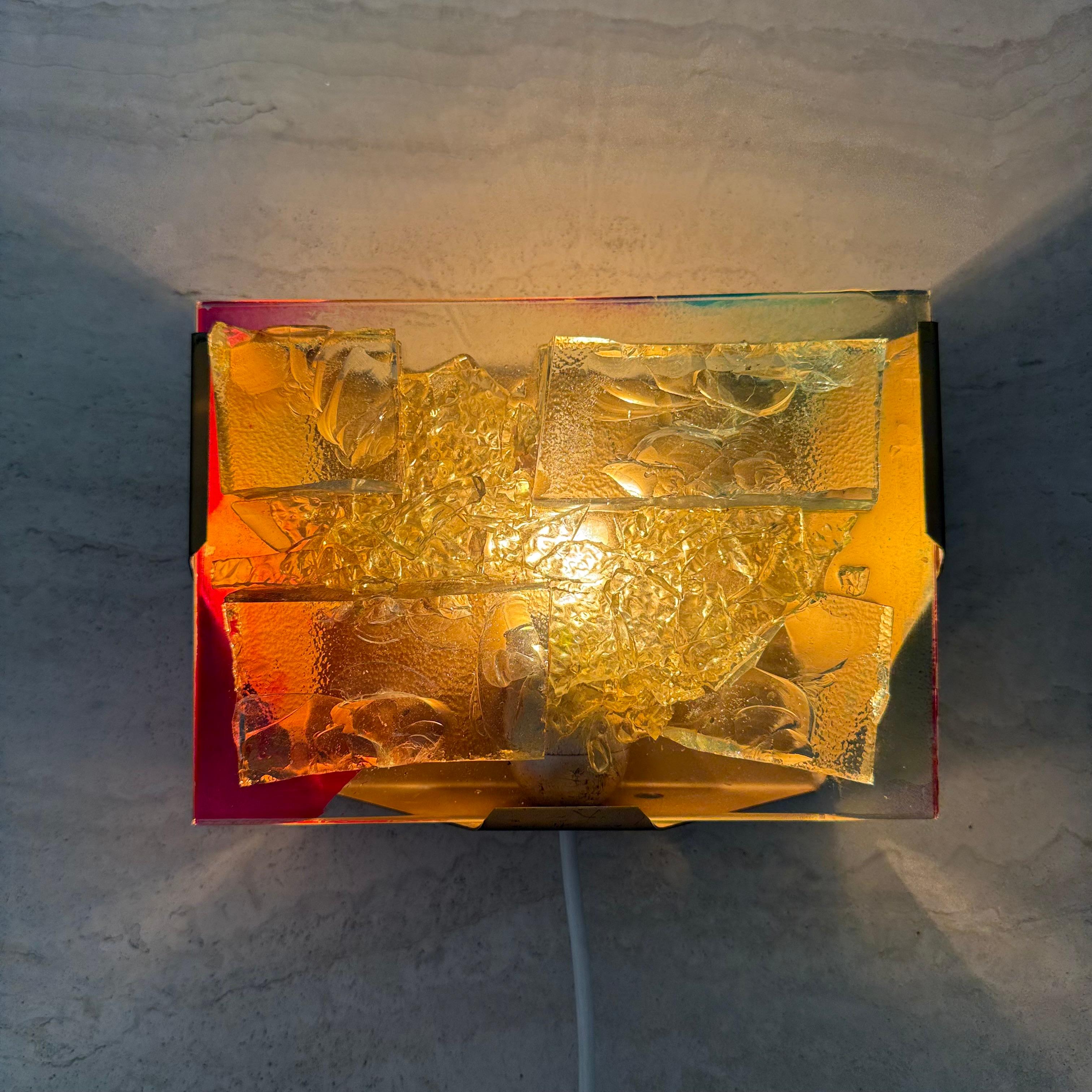 Cosack Leuchten Wandlampe aus Glas, 1970er Jahre (Moderne der Mitte des Jahrhunderts) im Angebot