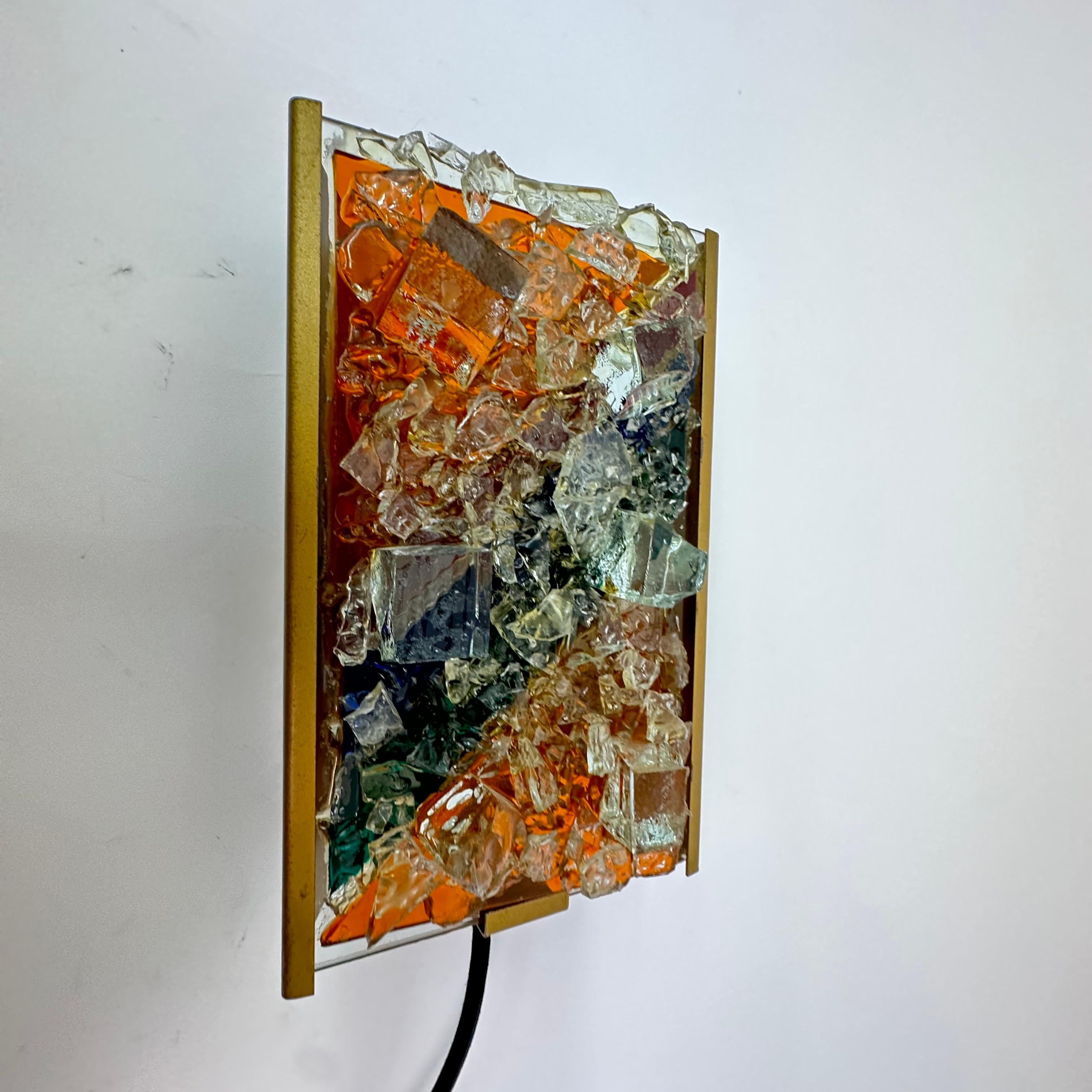Late 20th Century Cosack leuchten glass wall lamp , 1970's For Sale