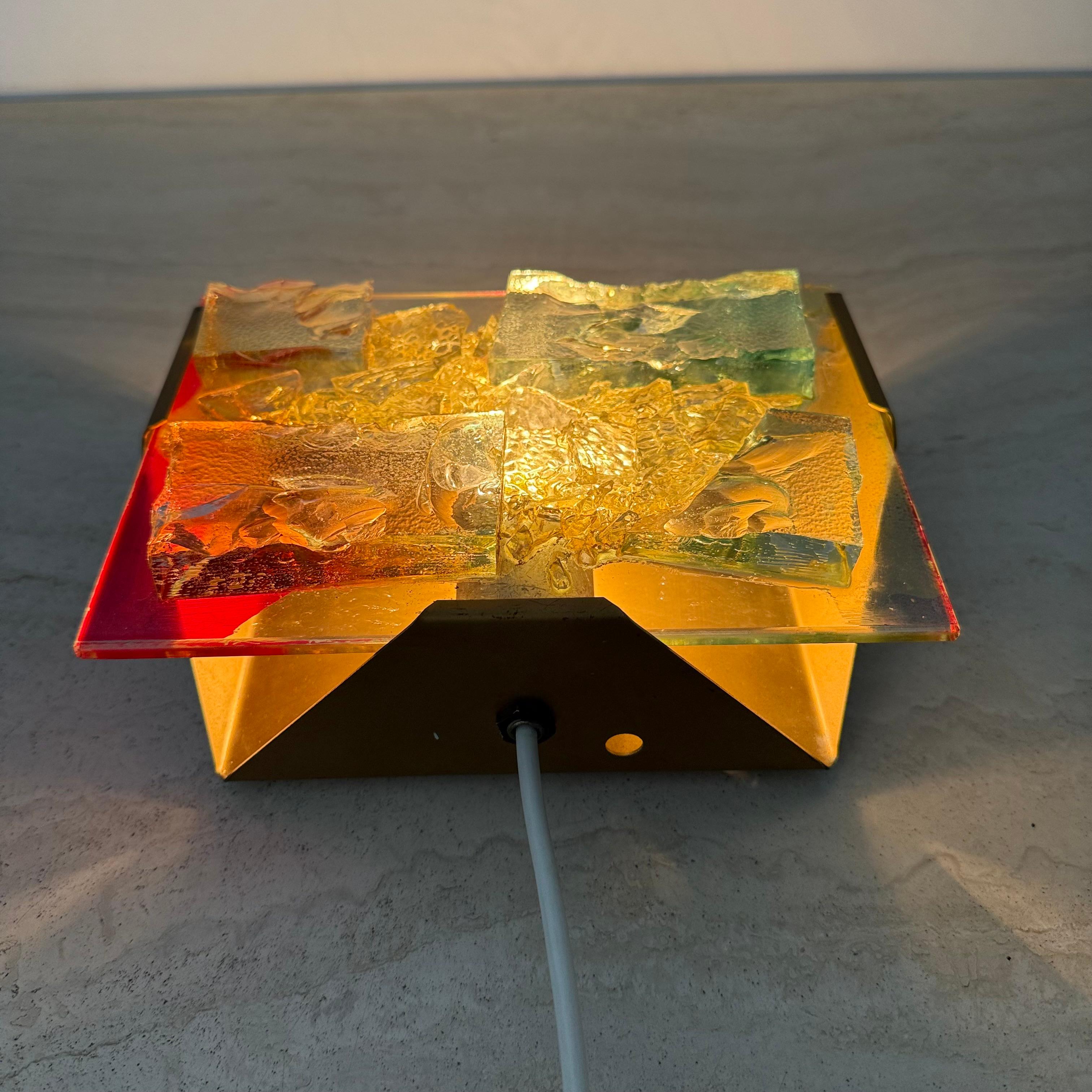Cosack Leuchten Wandlampe aus Glas, 1970er Jahre (Ende des 20. Jahrhunderts) im Angebot