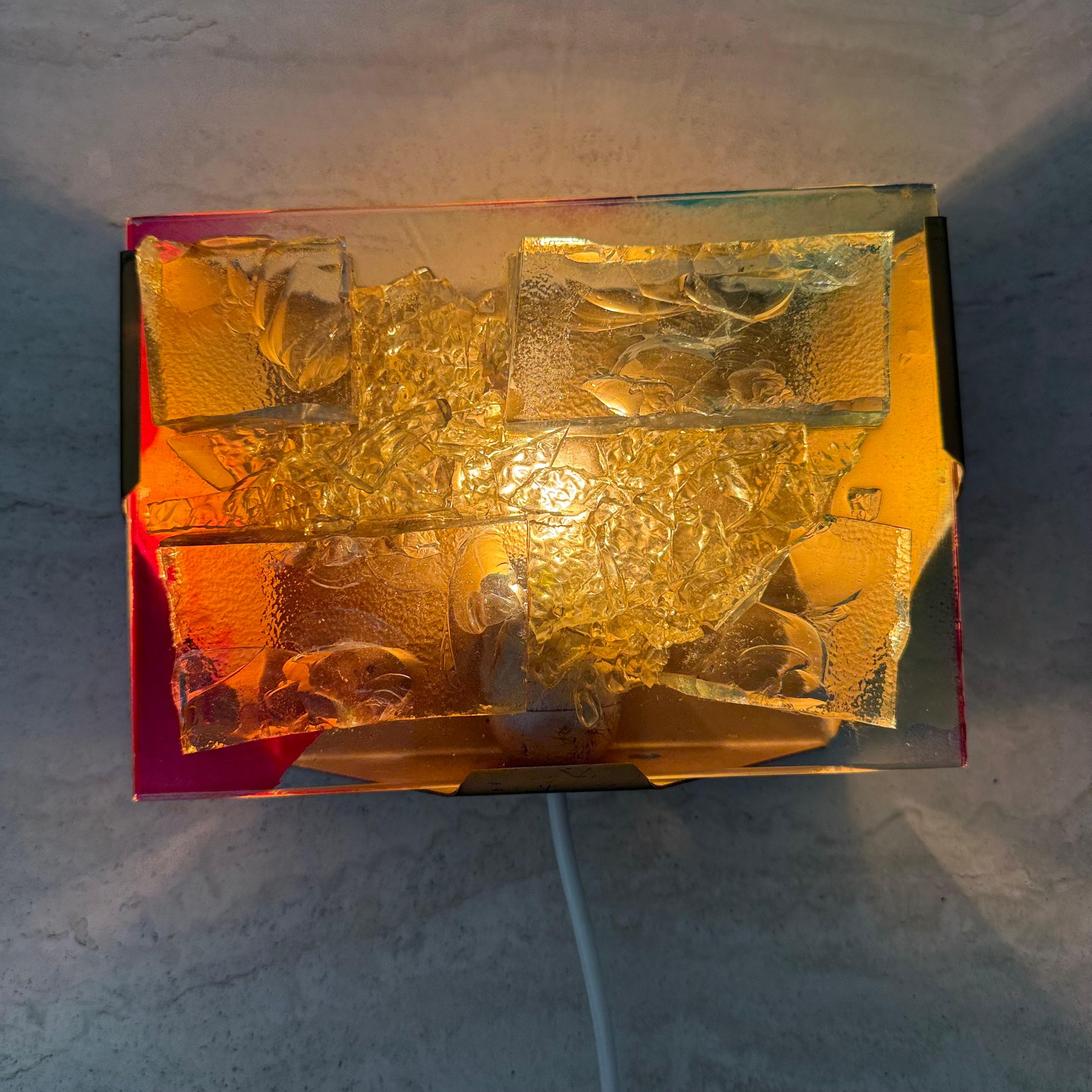 Cosack Leuchten Wandlampe aus Glas, 1970er Jahre (Metall) im Angebot